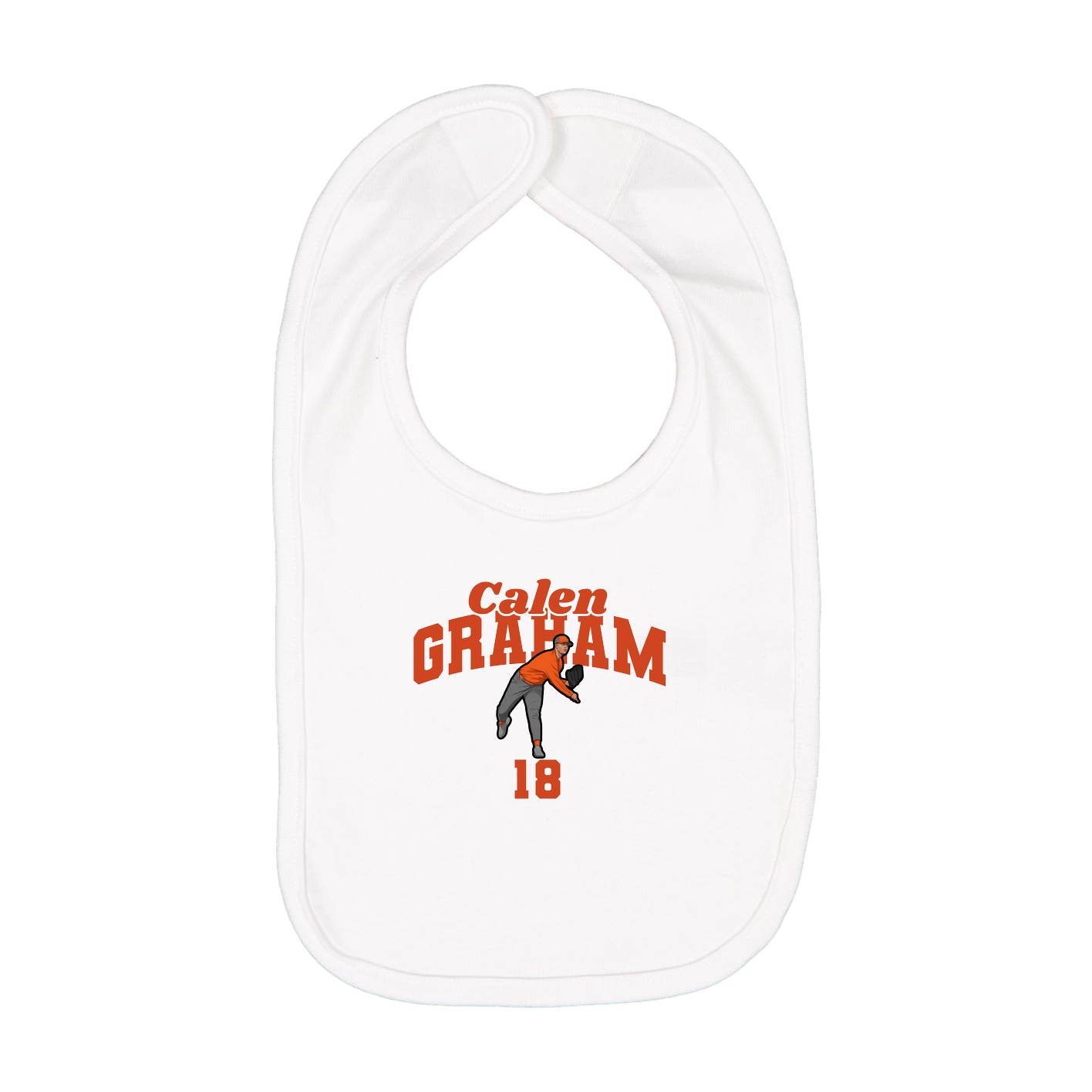 Infant Bib — Signature Arch in White