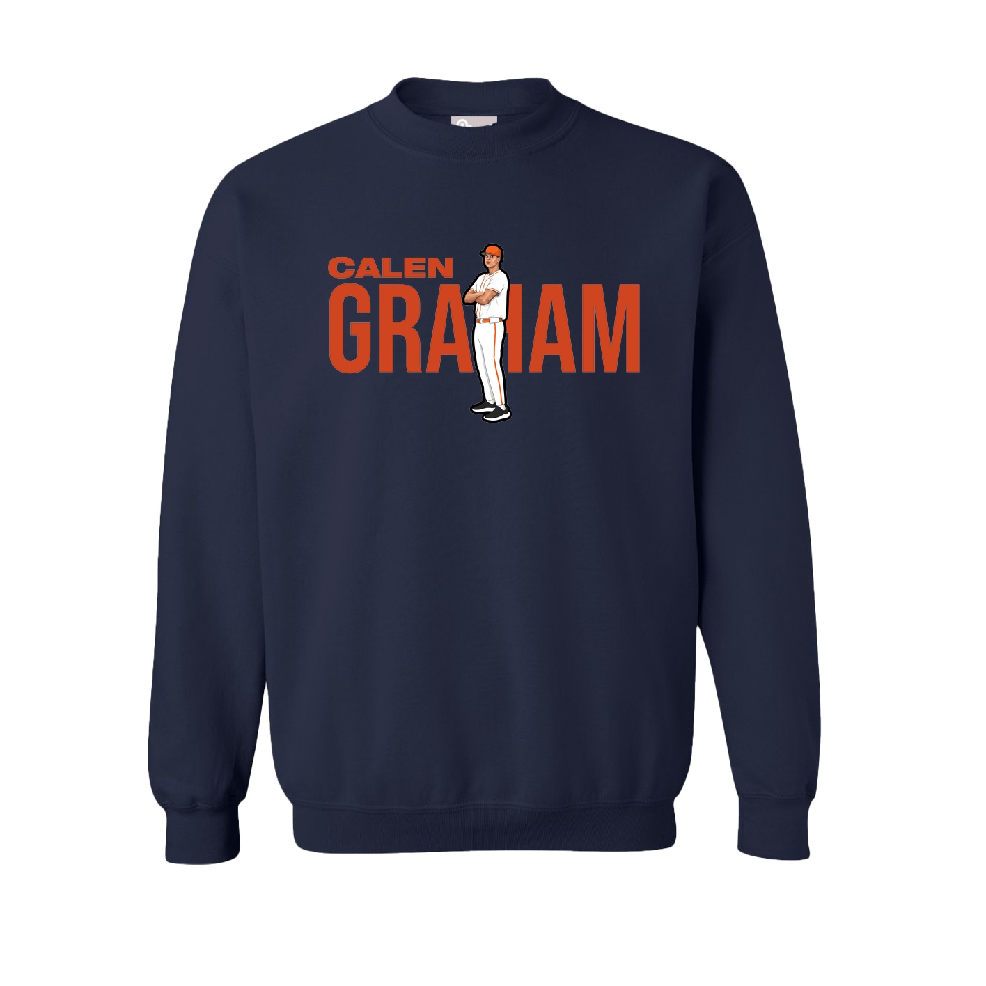 Fleece Crew — Player Name in Navy