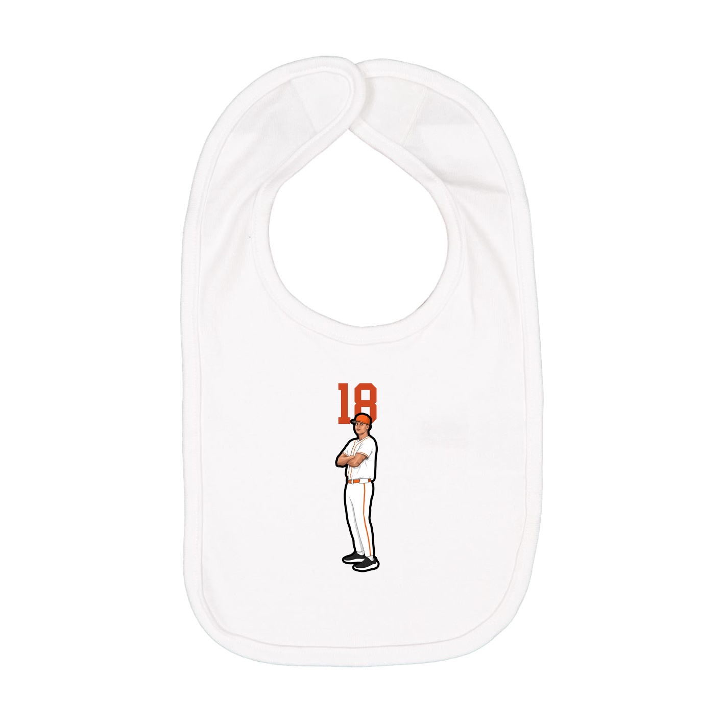 Infant Bib — Number Top in White