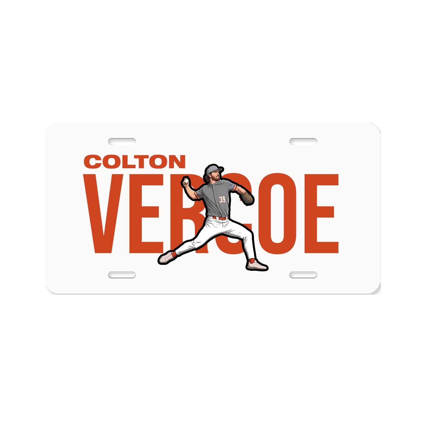 License Plate — Player Name in Classic