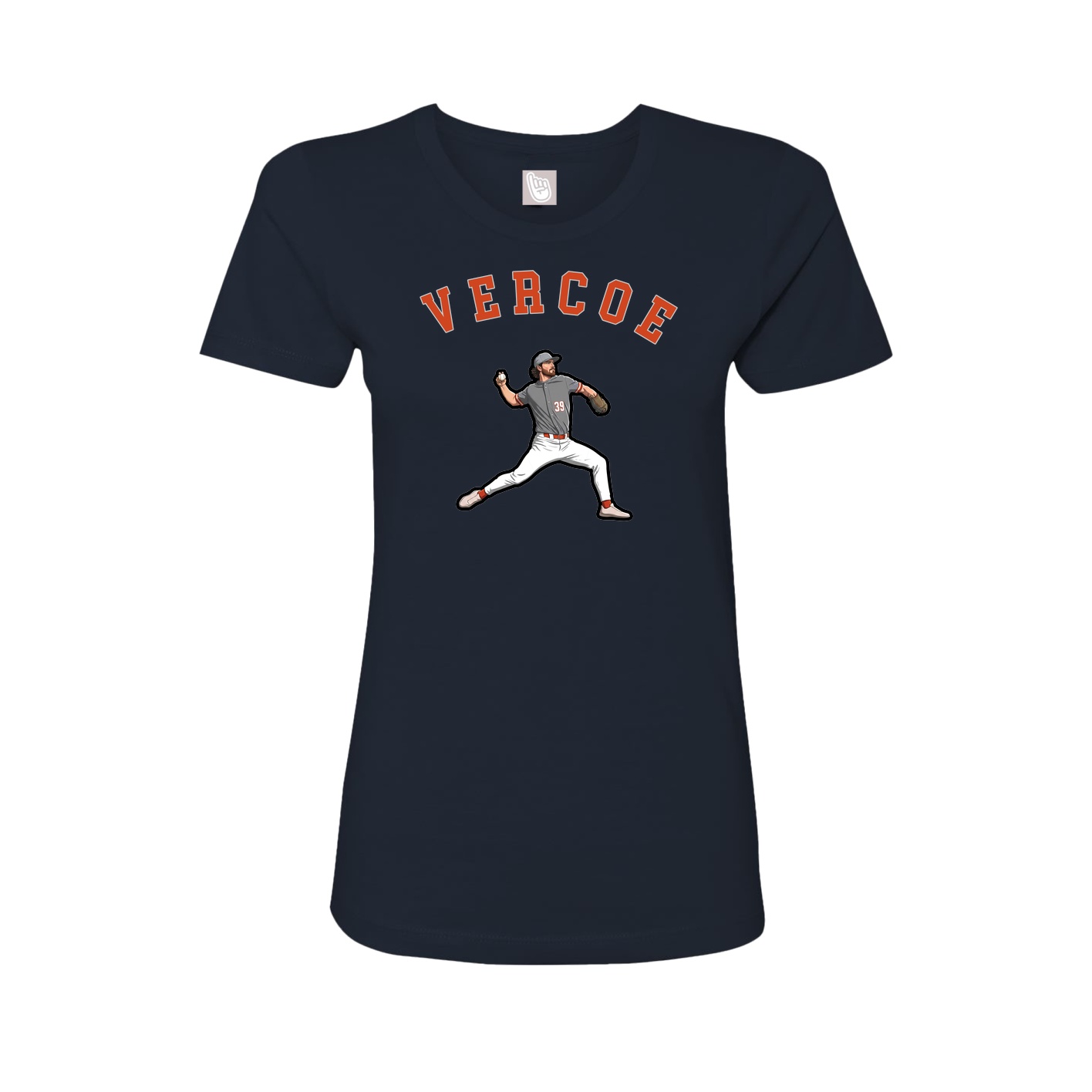 Fitted Women's Tee — Shirsey Arch in Navy