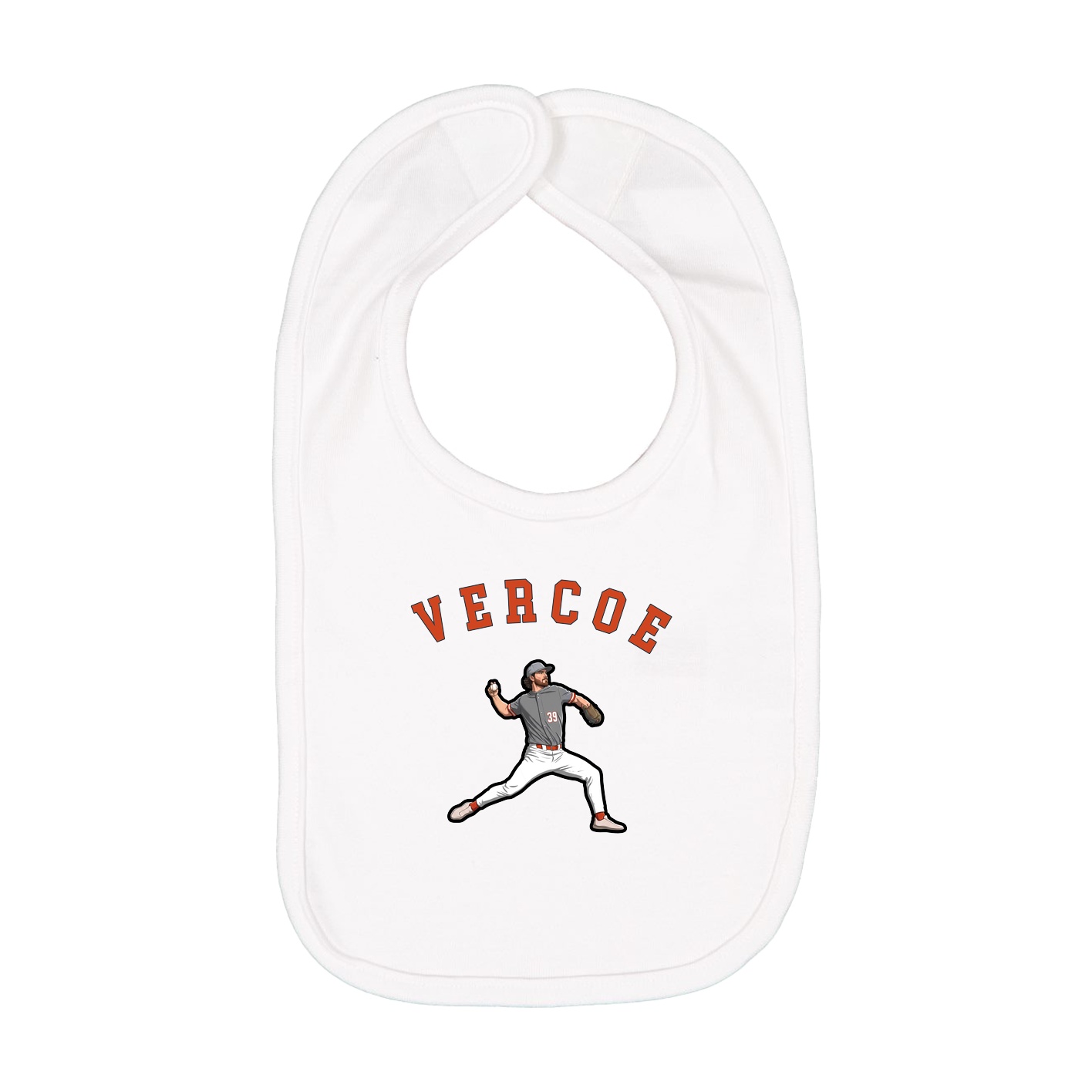 Infant Bib — Shirsey Arch in White