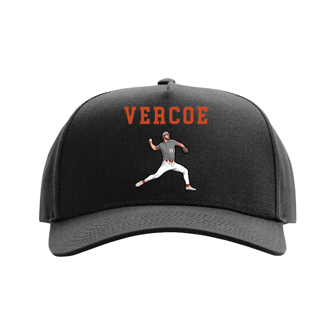Full Fabric Five-Panel Champ Cap — Shirsey in Black