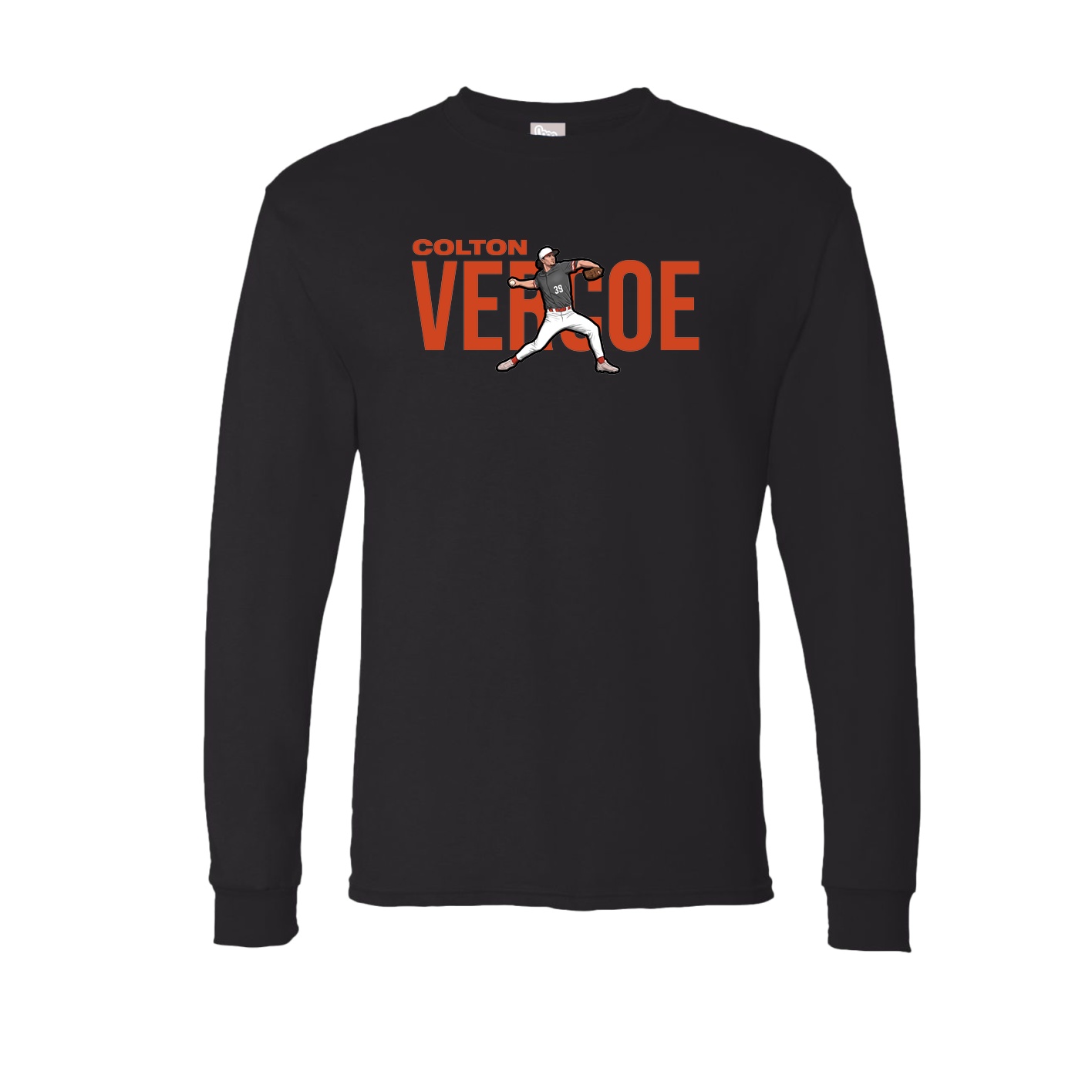 Long Sleeve Tee — Player Name in Black
