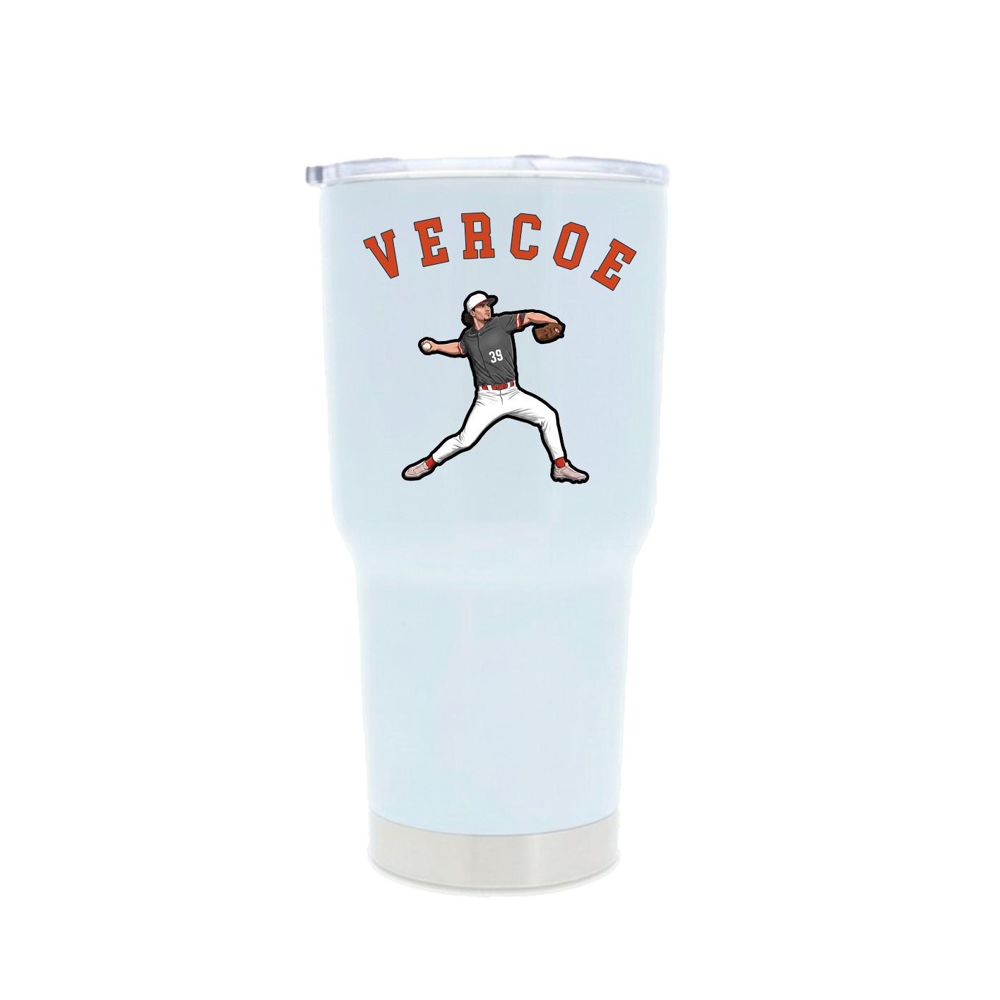 30oz Stainless Steel Tumbler — Shirsey Arch in White