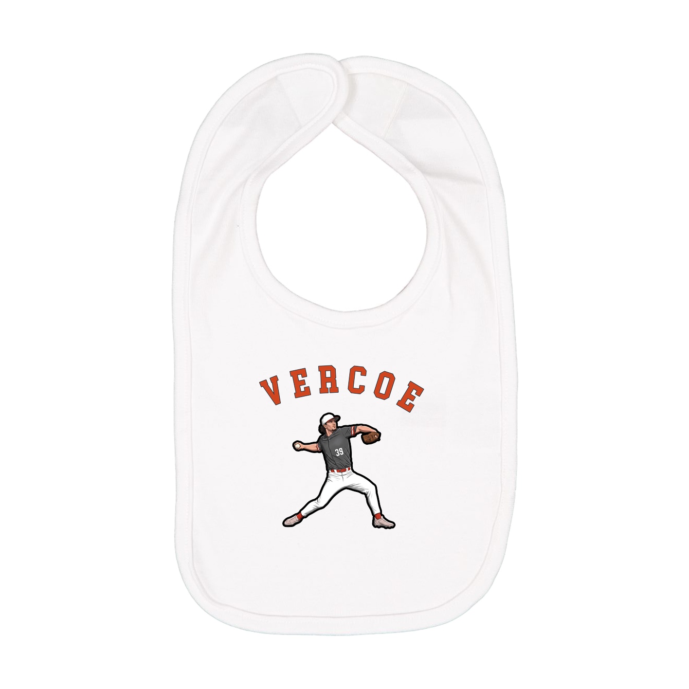 Infant Bib — Shirsey Arch in White