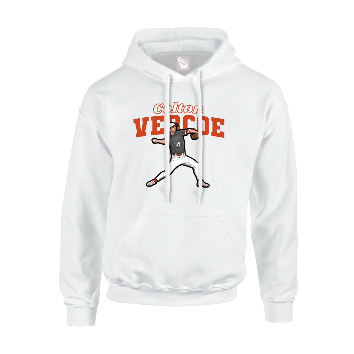 Hoodie — Name Arch in White