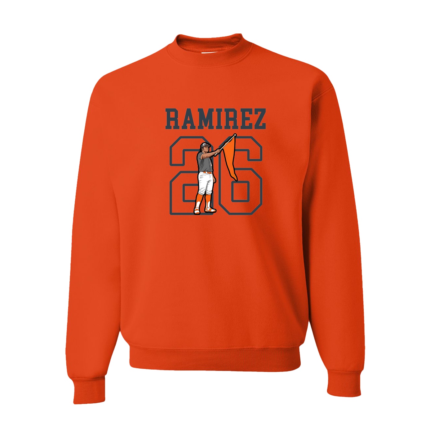 Fleece Crew — Shirsey in Orange