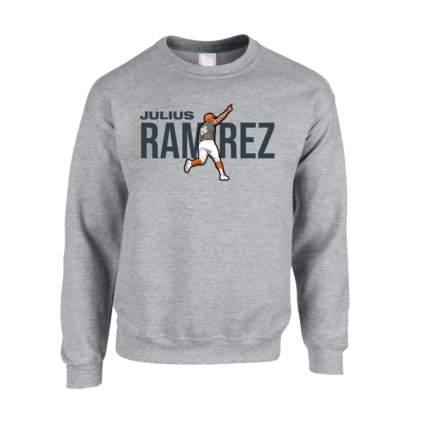 Fleece Crew — Player Name in Grey