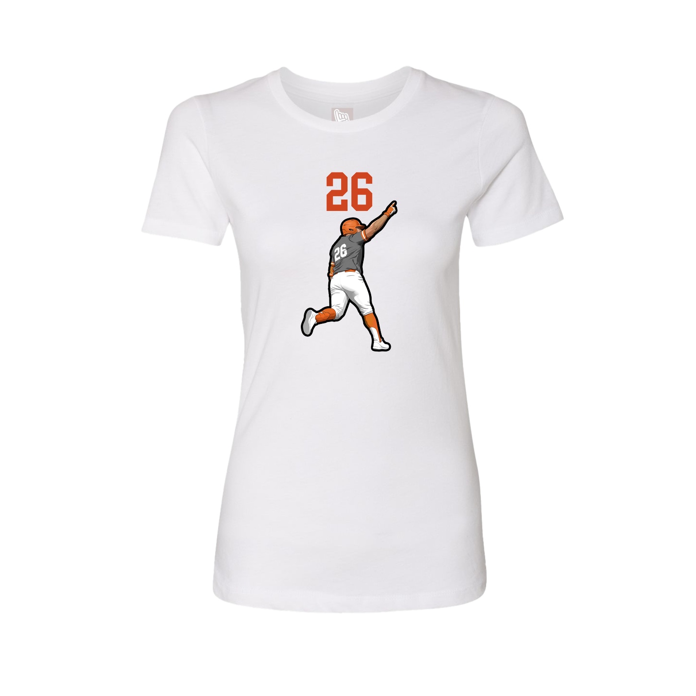 Fitted Women's Tee — Number Top in White