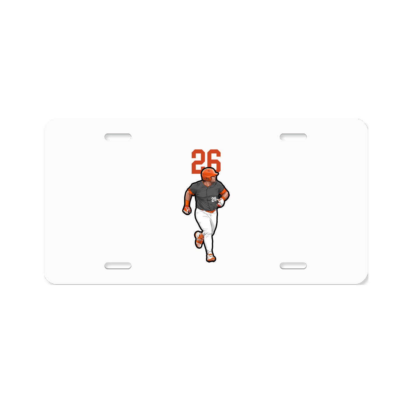 License Plate — Number Top in Classic