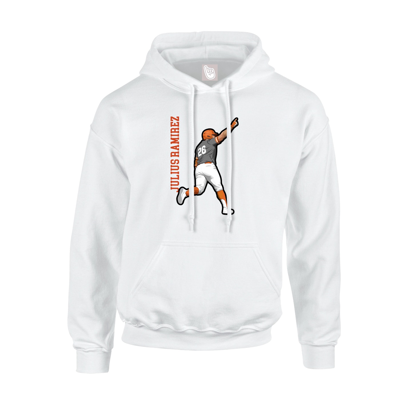 Hoodie — Name Vertical in White