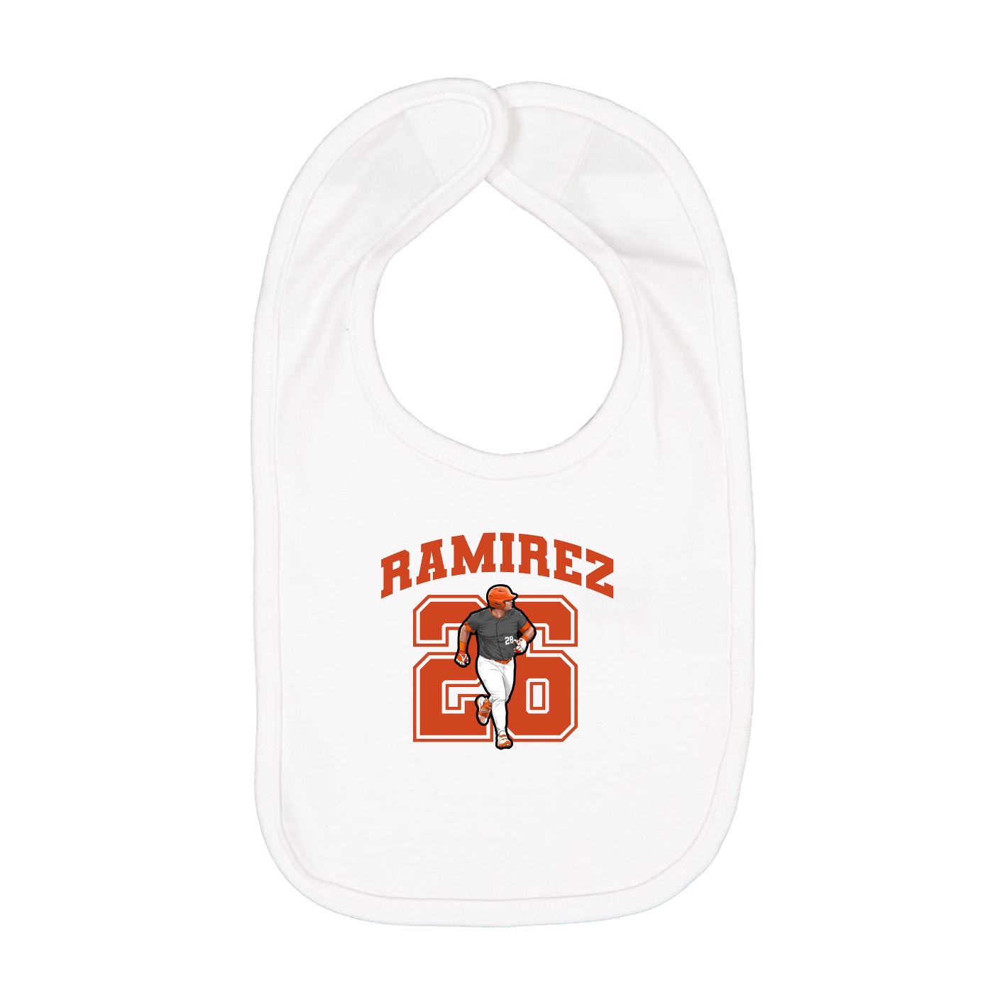 Infant Bib — Number in White