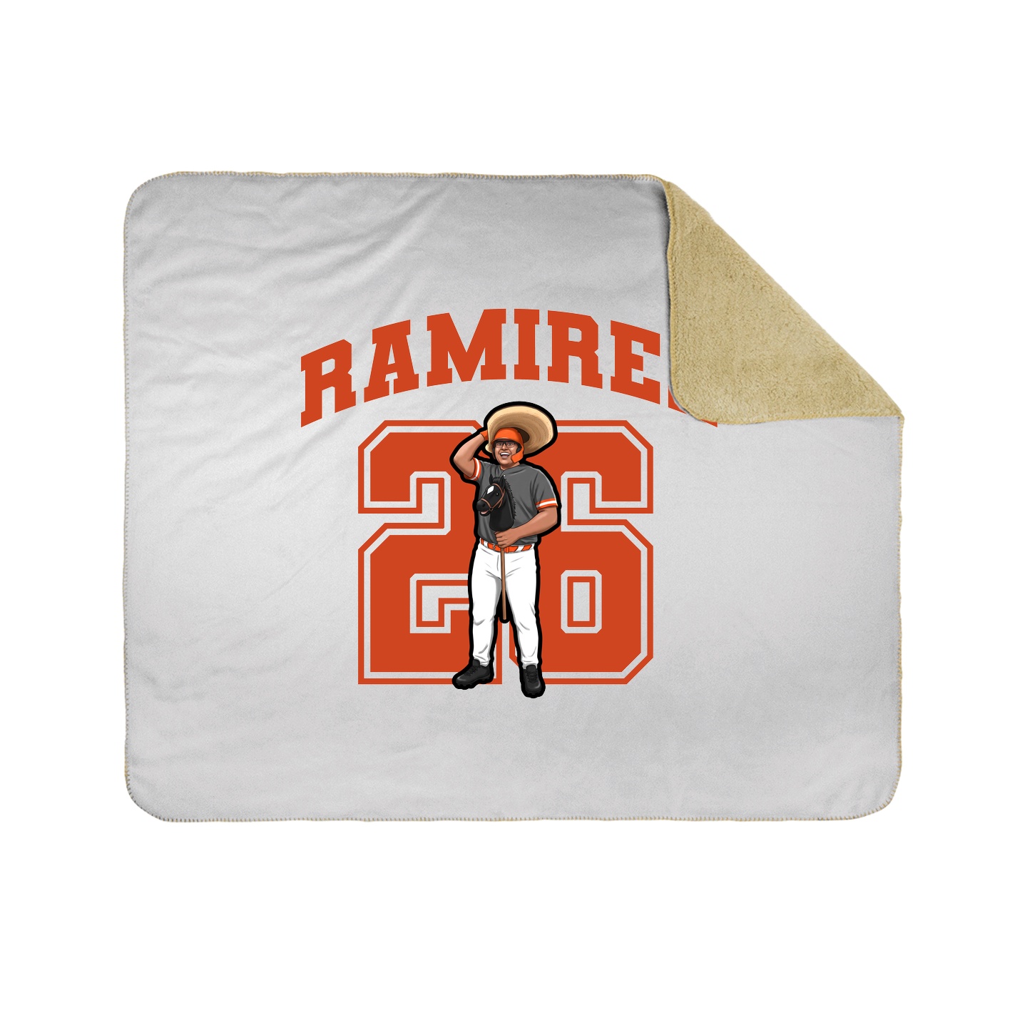 Throw Blanket — Number in White