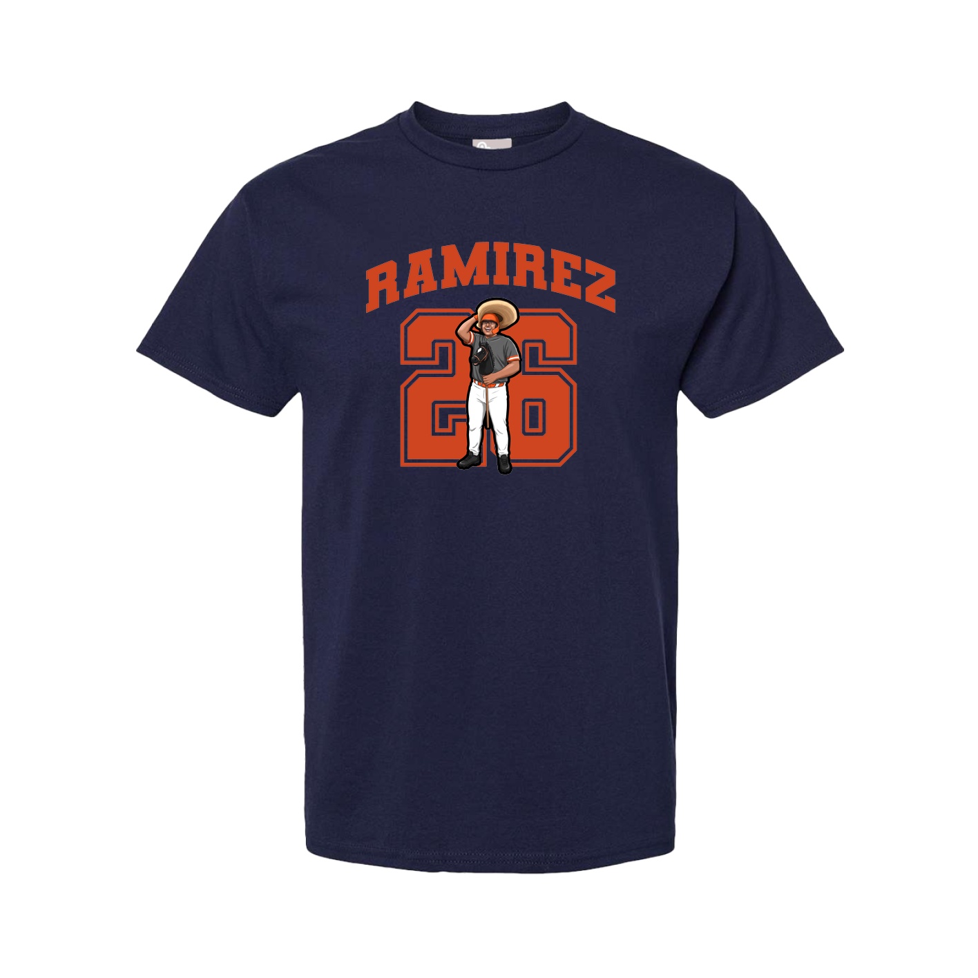 Youth Tee — Number in Navy