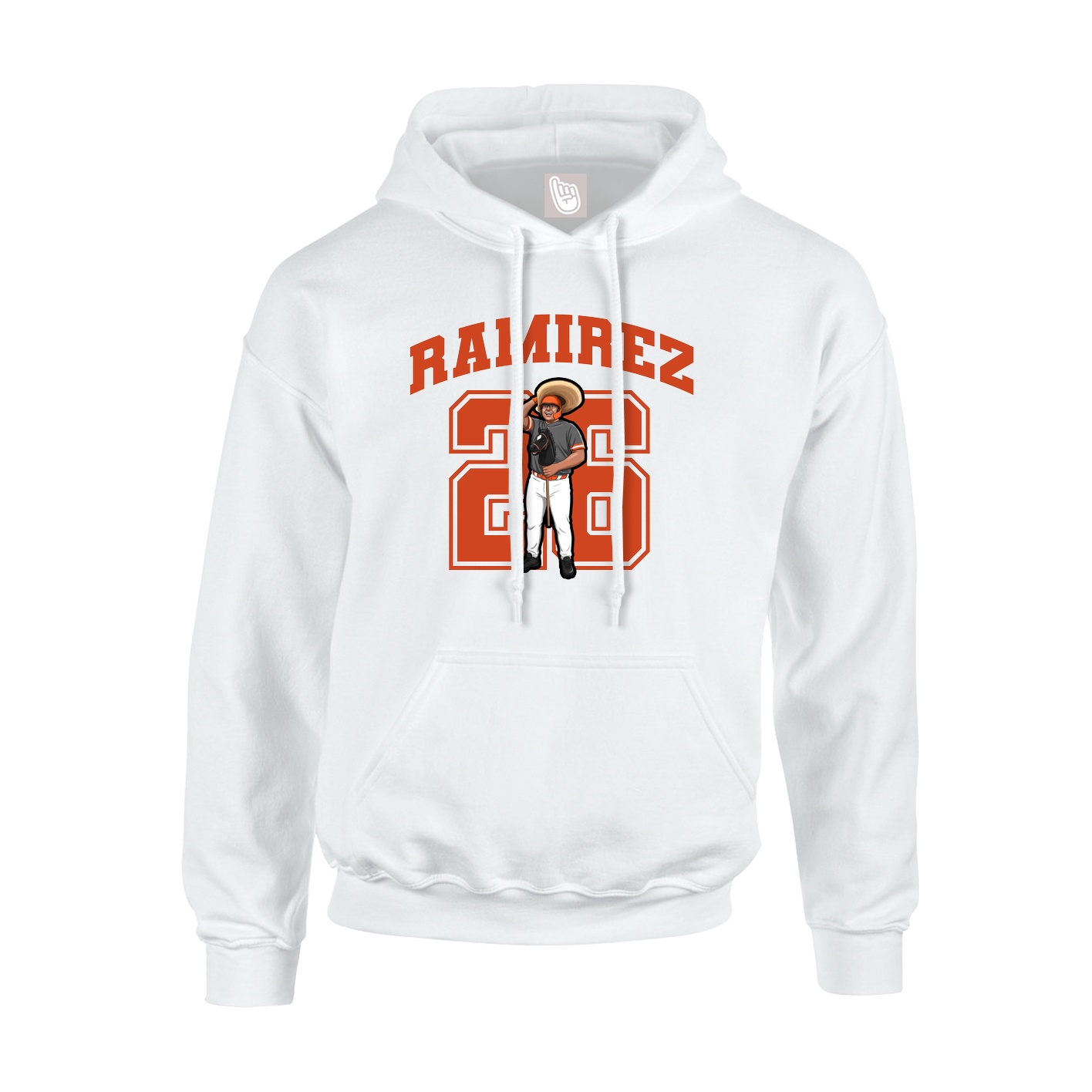 Youth Hoodie — Number in White