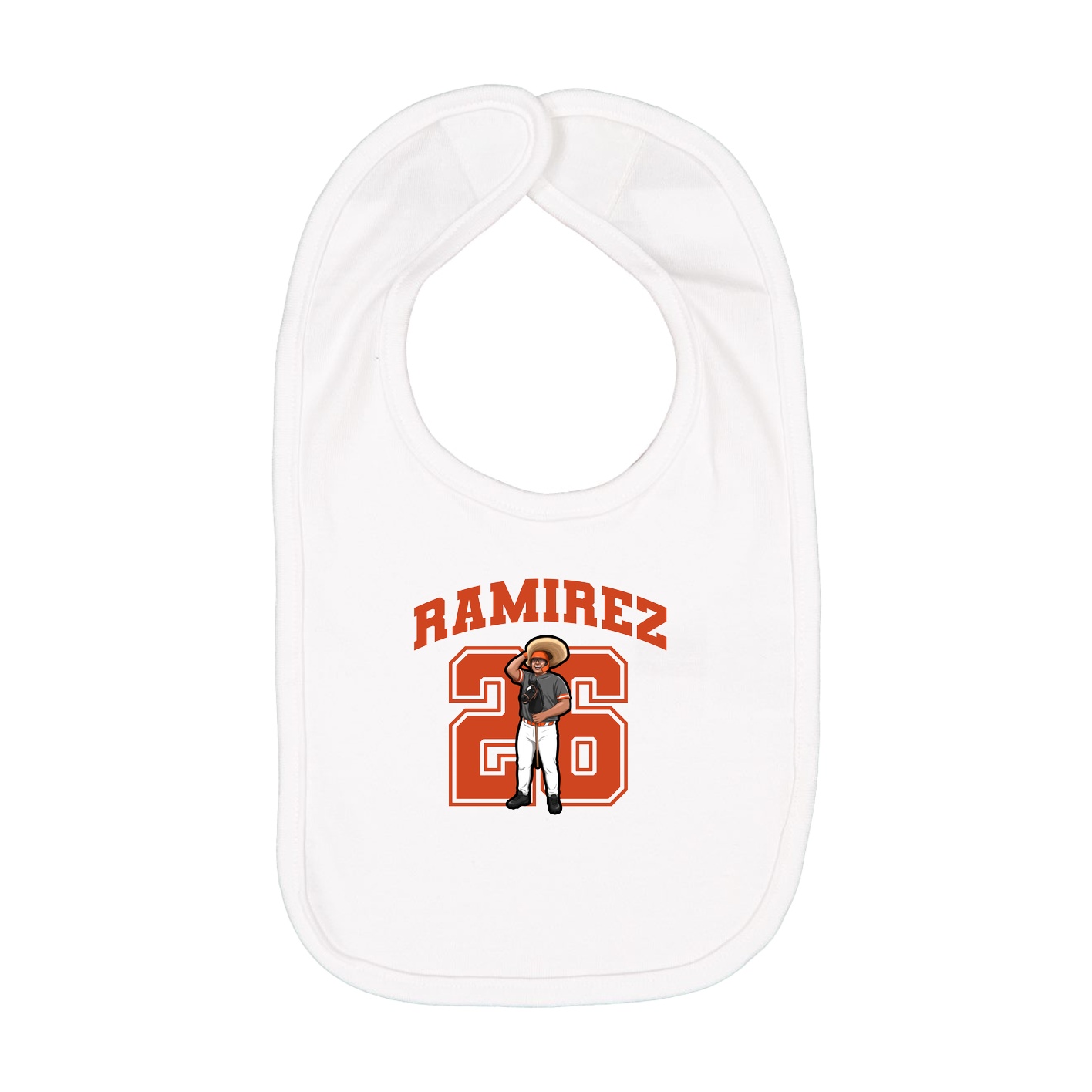 Infant Bib — Number in White
