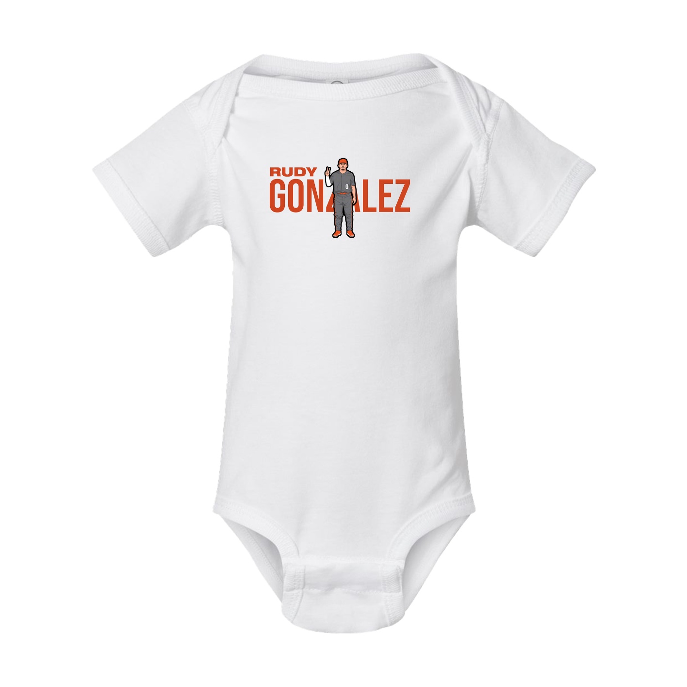 Baby Onesie — Player Name in White