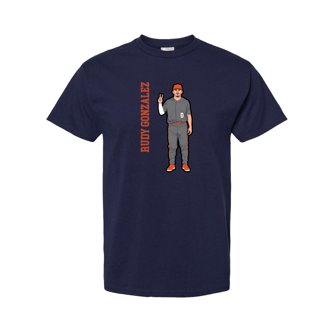 Youth Tee — Name Vertical in Navy