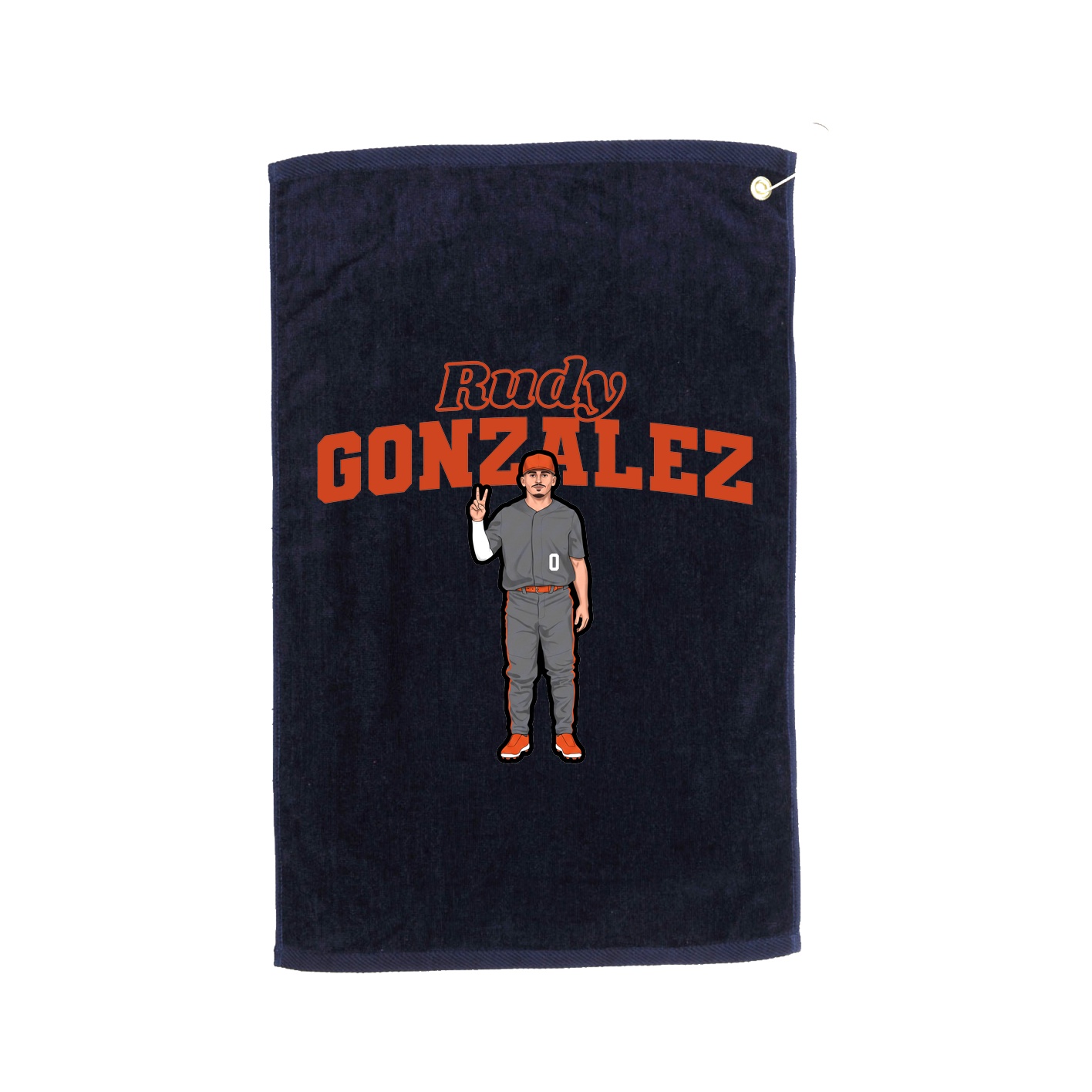 Golf Towel — Name Arch in Navy