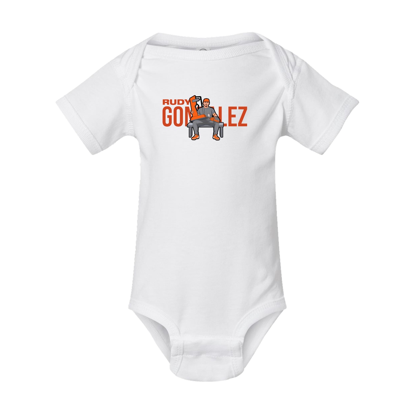 Baby Onesie — Player Name in White