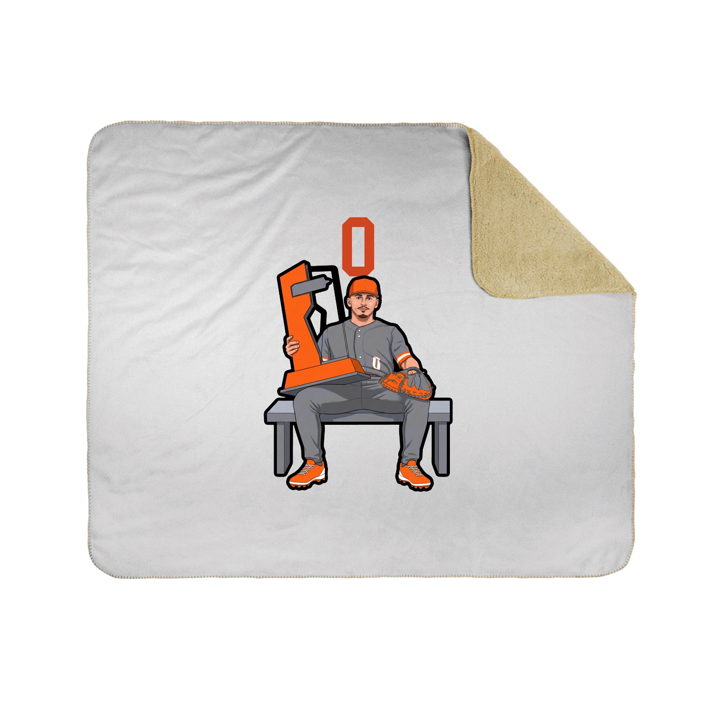 Throw Blanket — Number Top in White