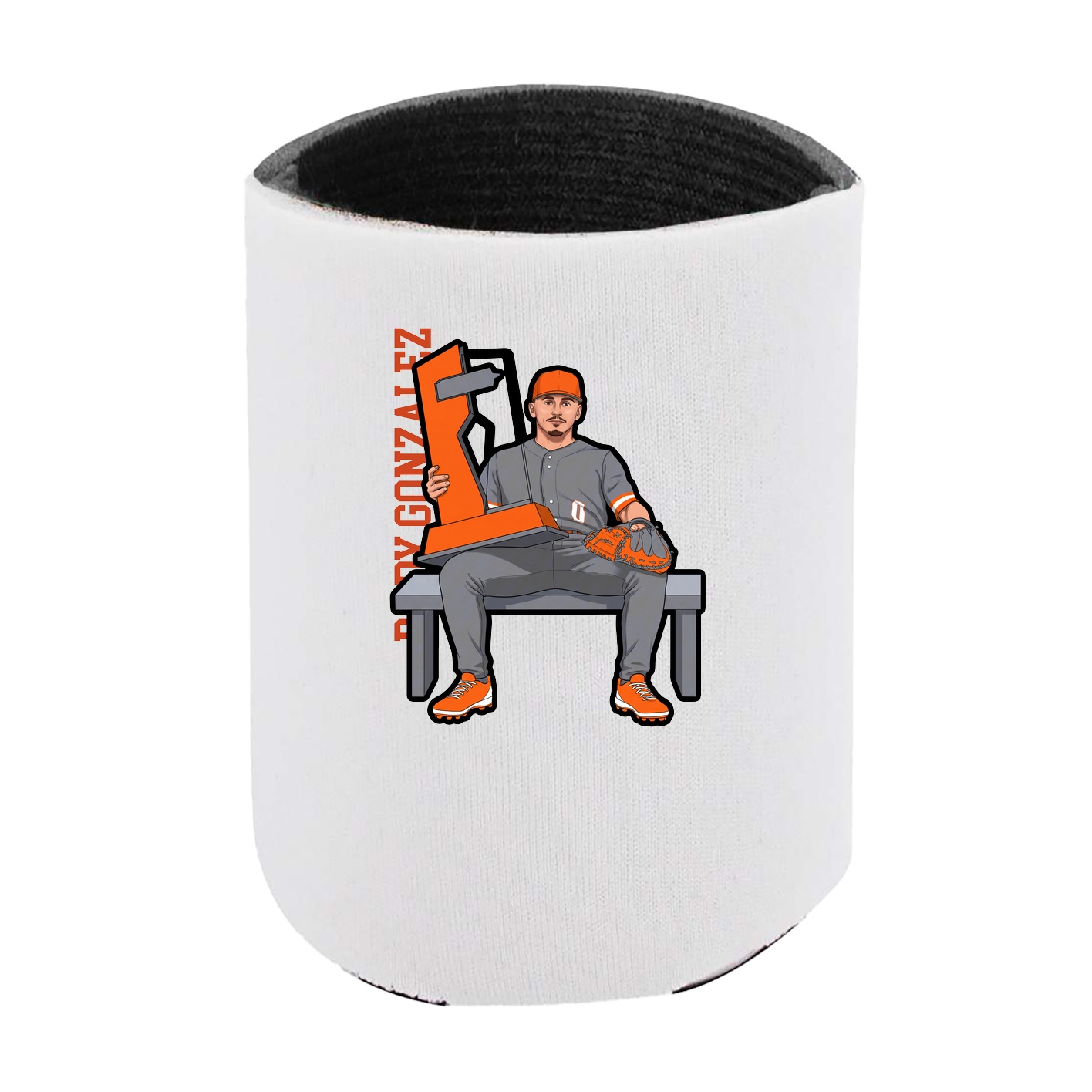 Can Holder — Name Vertical in White