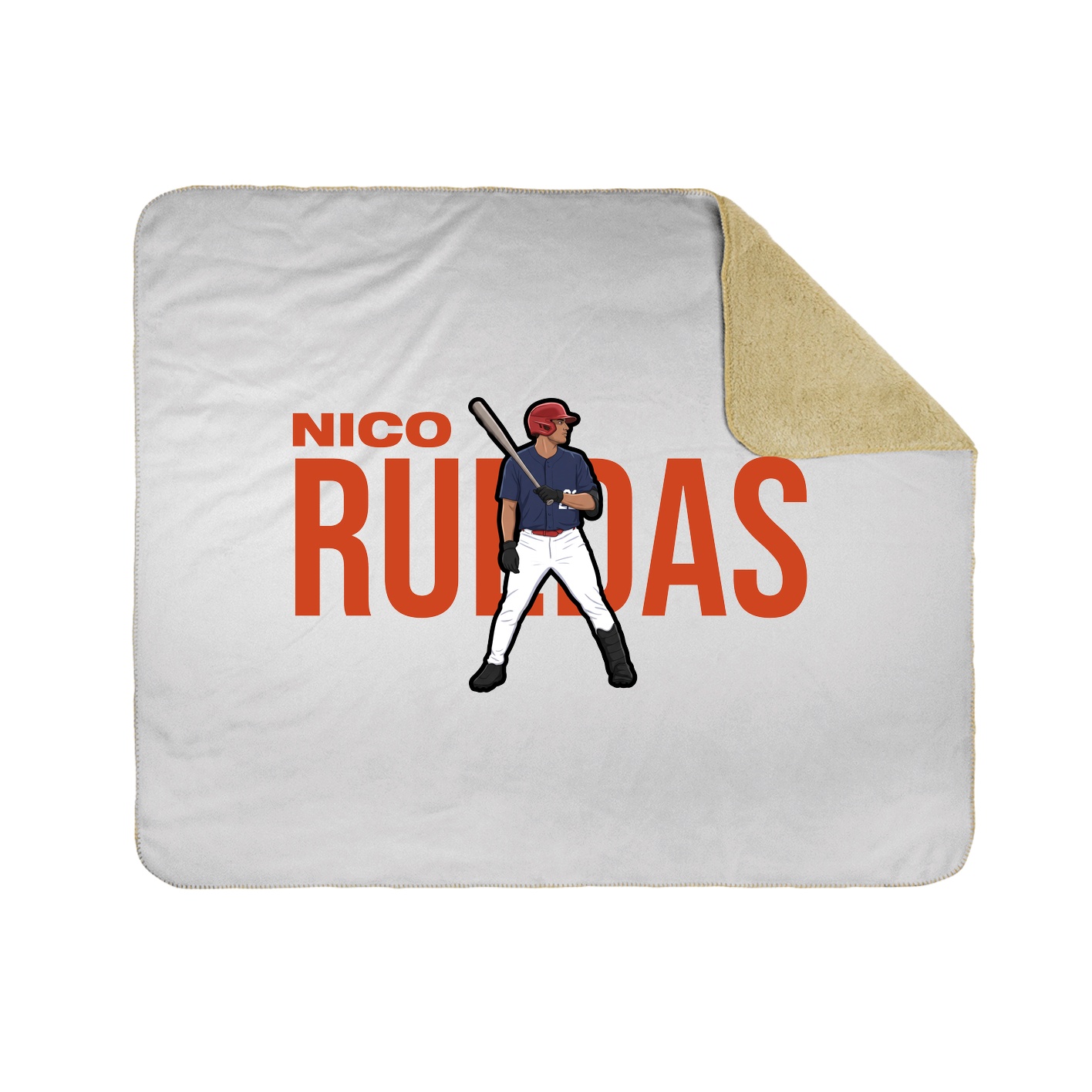 Throw Blanket — Player Name in White
