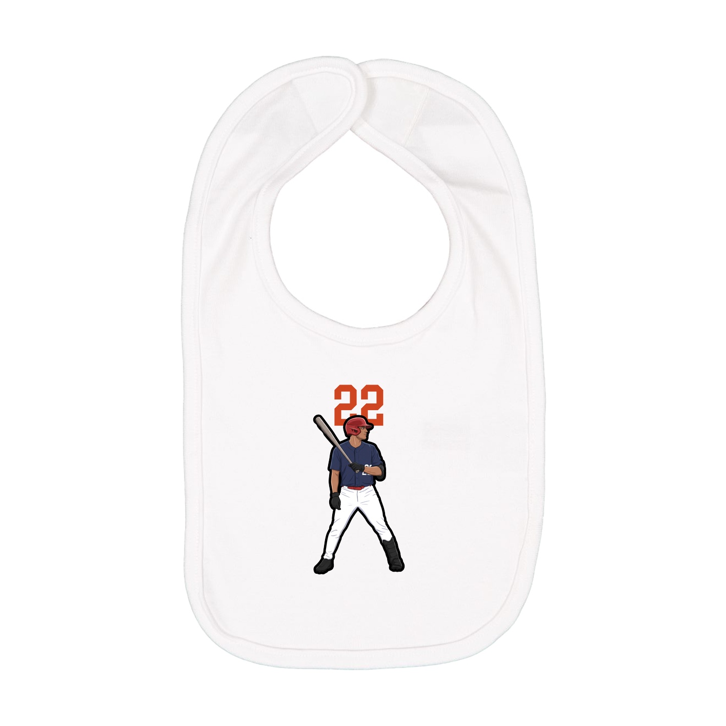 Infant Bib — Number Top in White