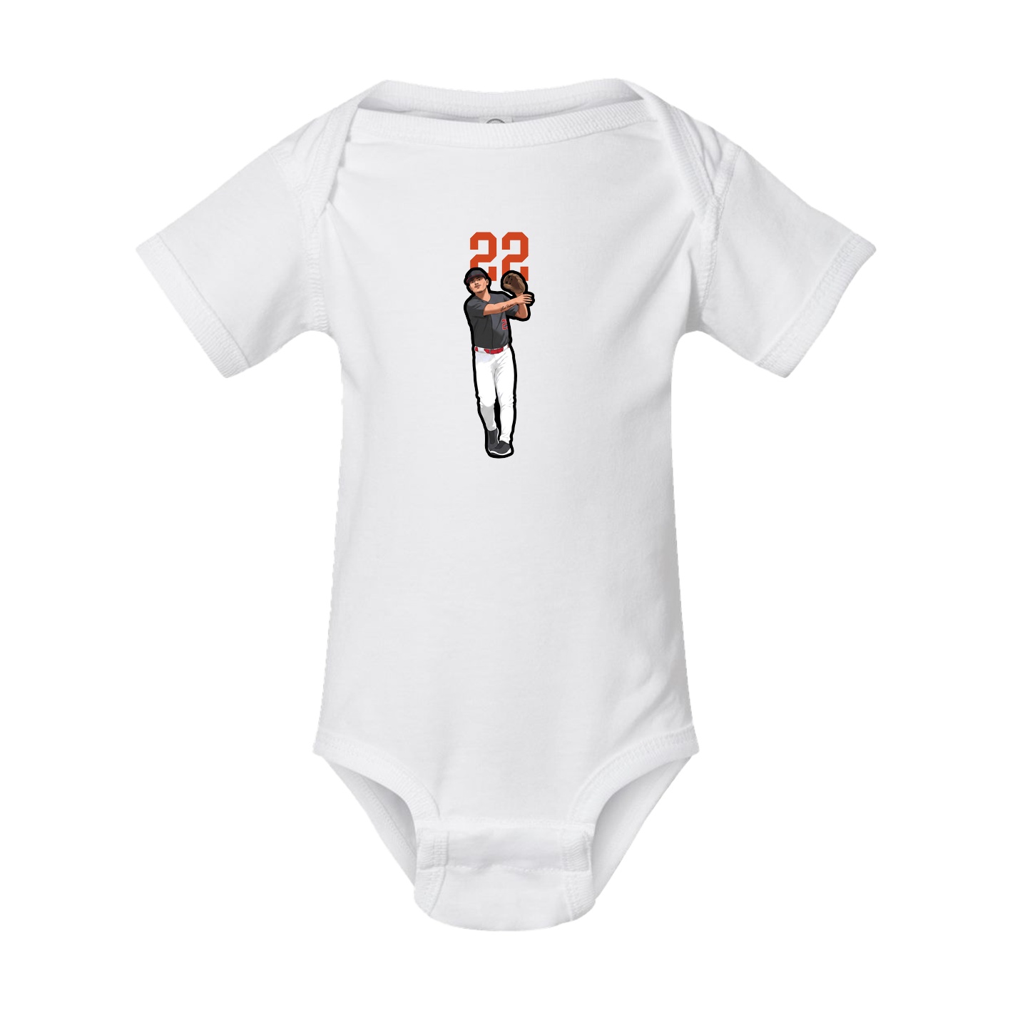 Baby Onesie — Number Top in White