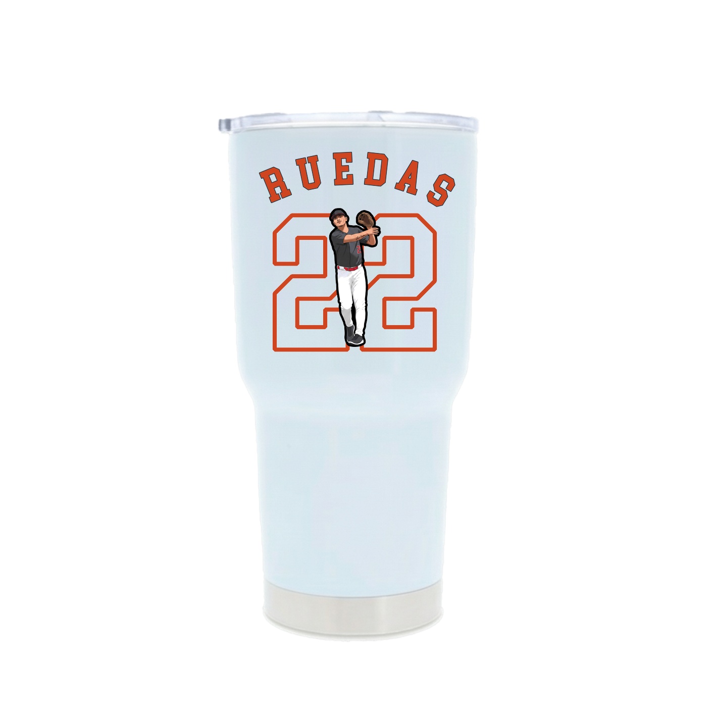 30oz Stainless Steel Tumbler — Shirsey Arch in White