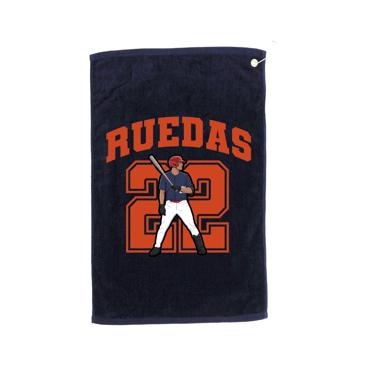 Golf Towel — Number in Navy