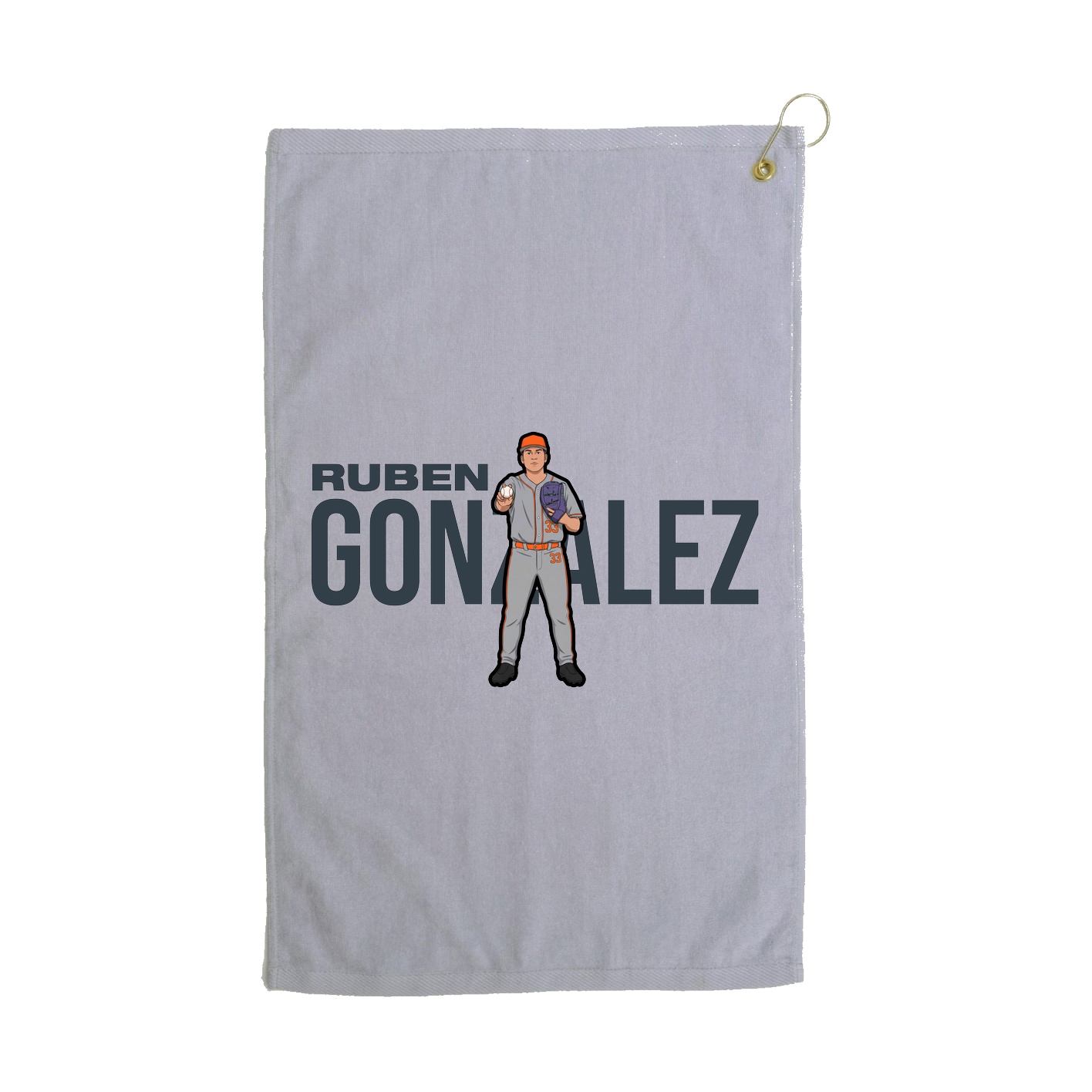 Golf Towel — Player Name in Grey