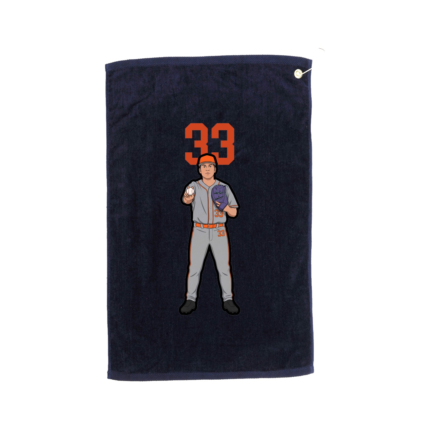 Golf Towel — Number Top in Navy