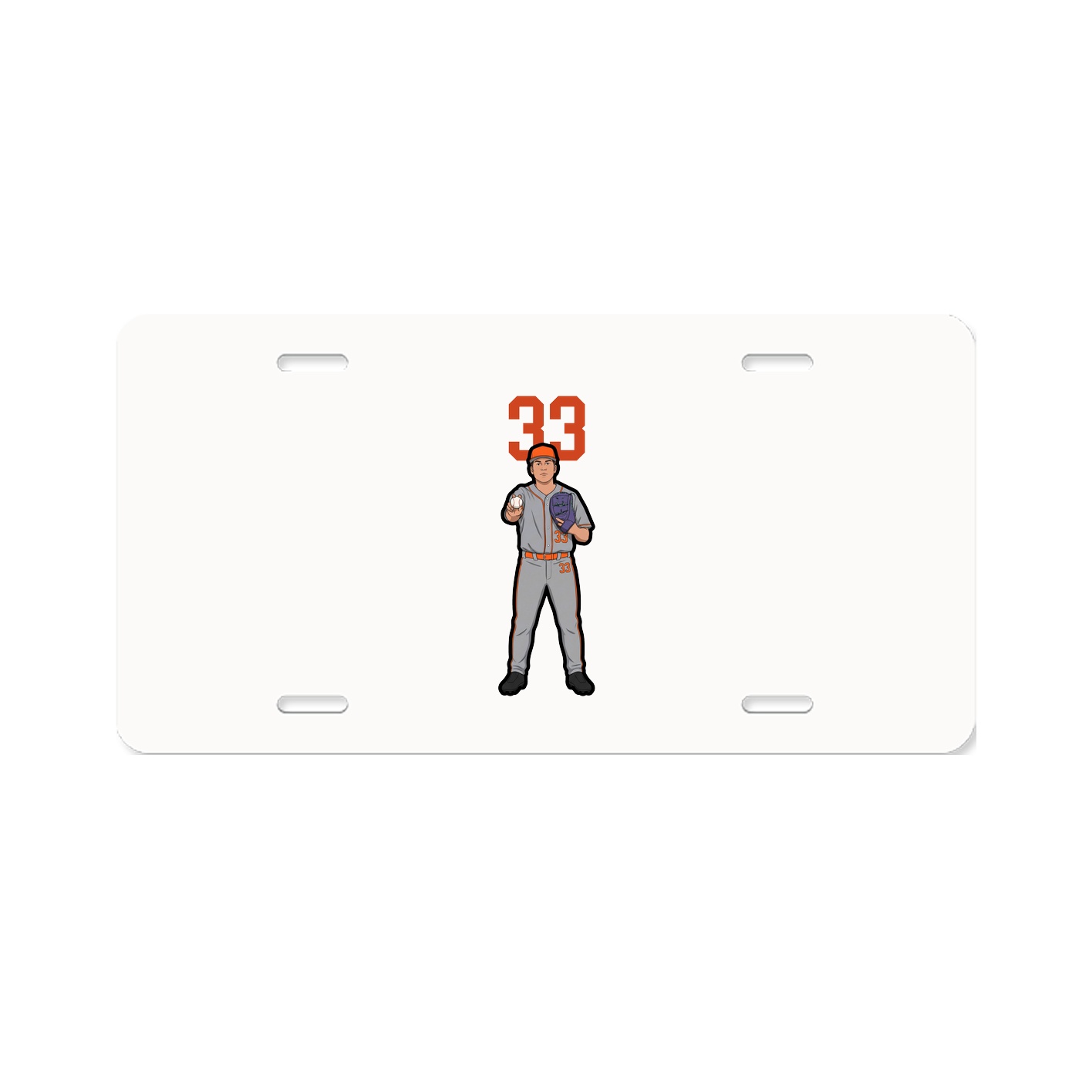 License Plate — Number Top in Classic