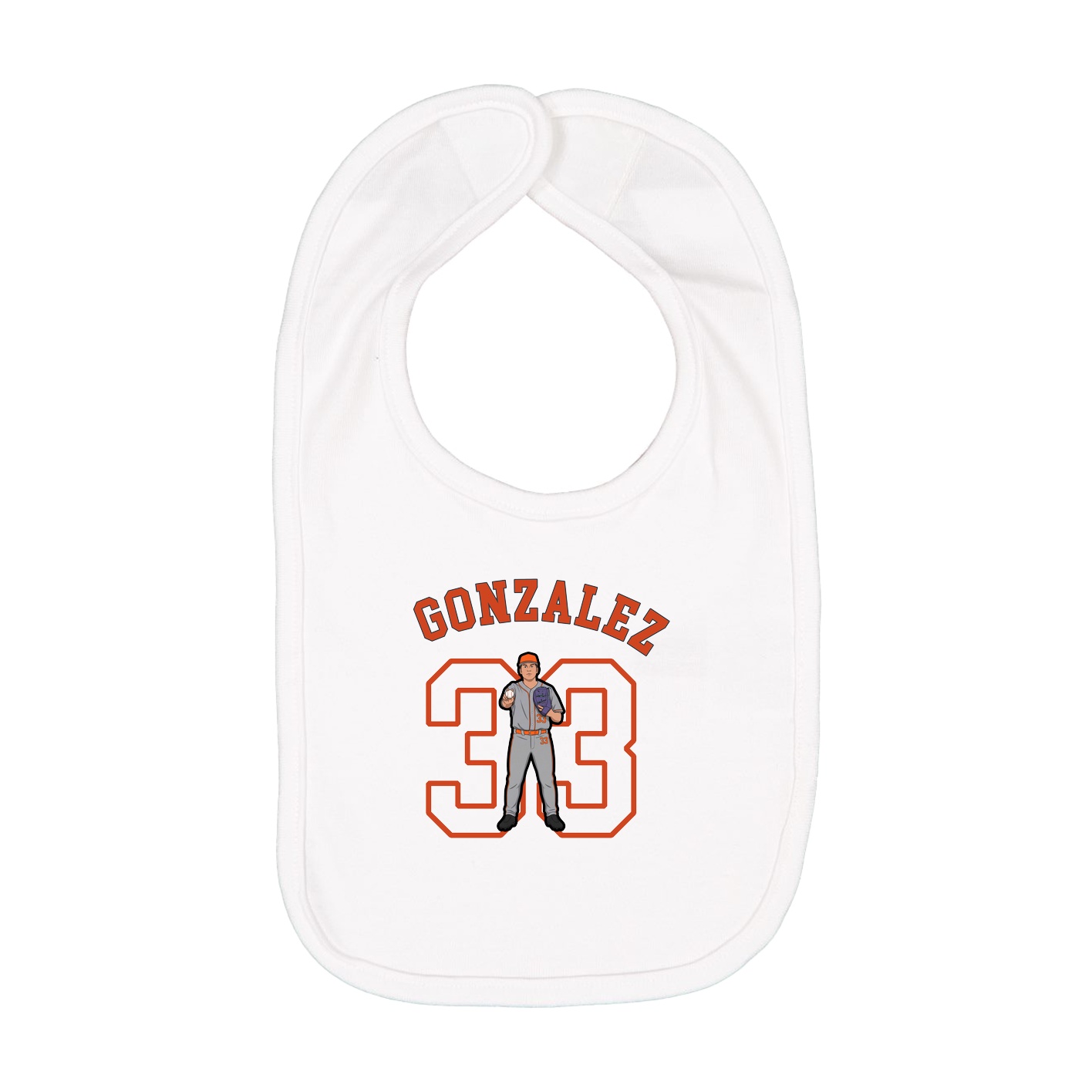 Infant Bib — Shirsey Arch in White