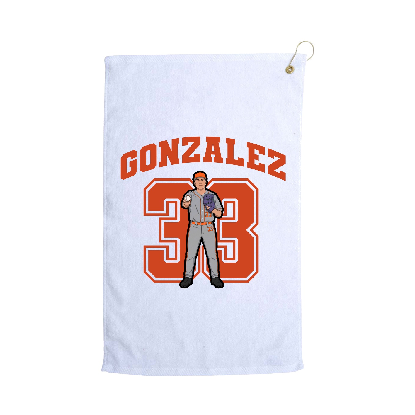 Golf Towel — Number in White