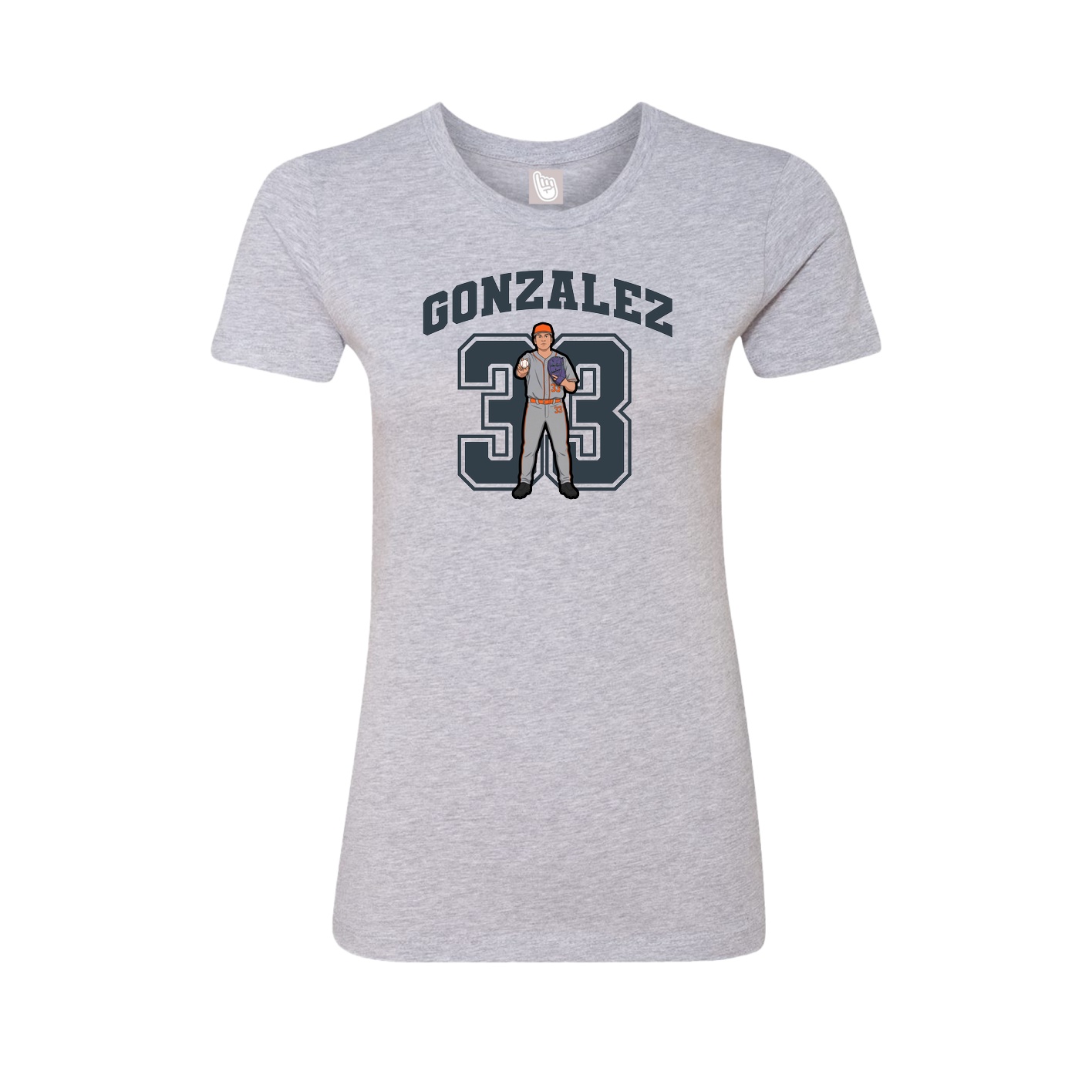 Fitted Women's Tee — Number in Grey
