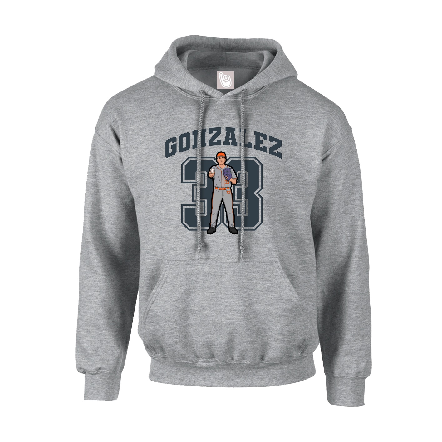 Hoodie — Number in Grey