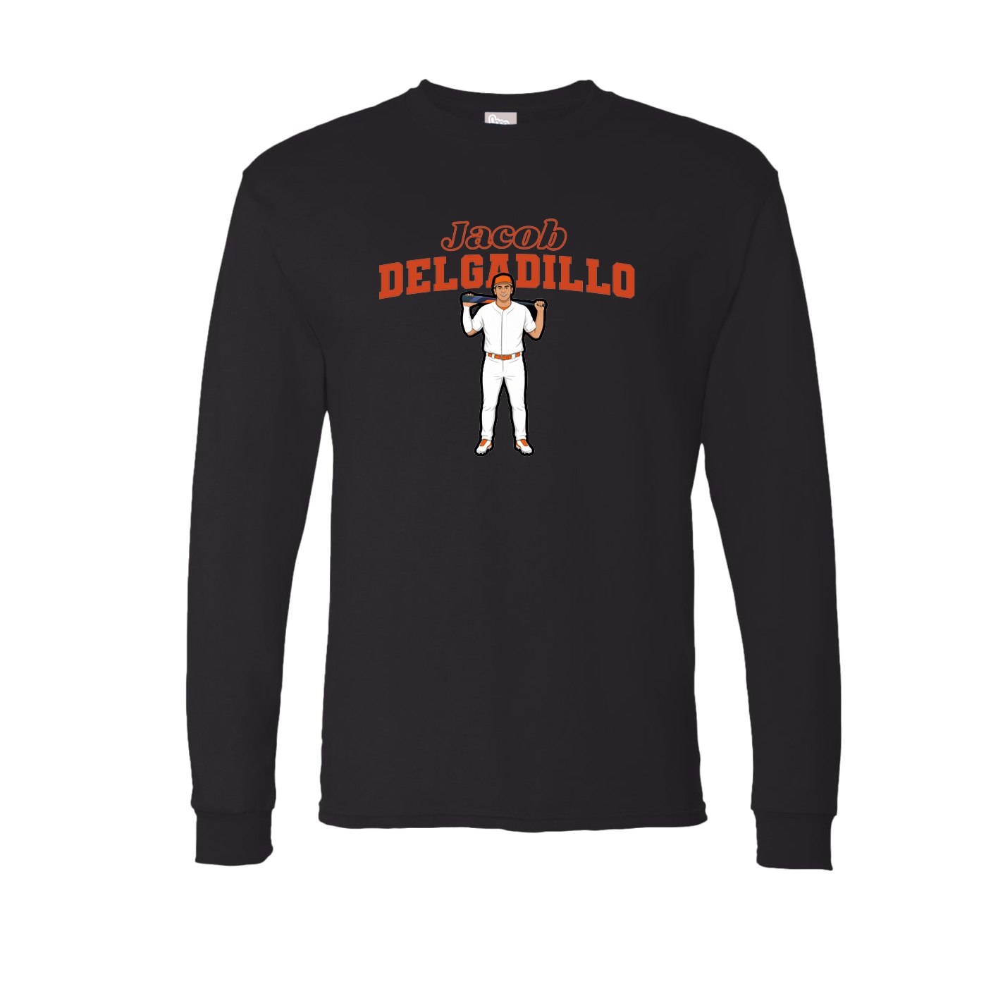 Long Sleeve Tee — Name Arch in Black