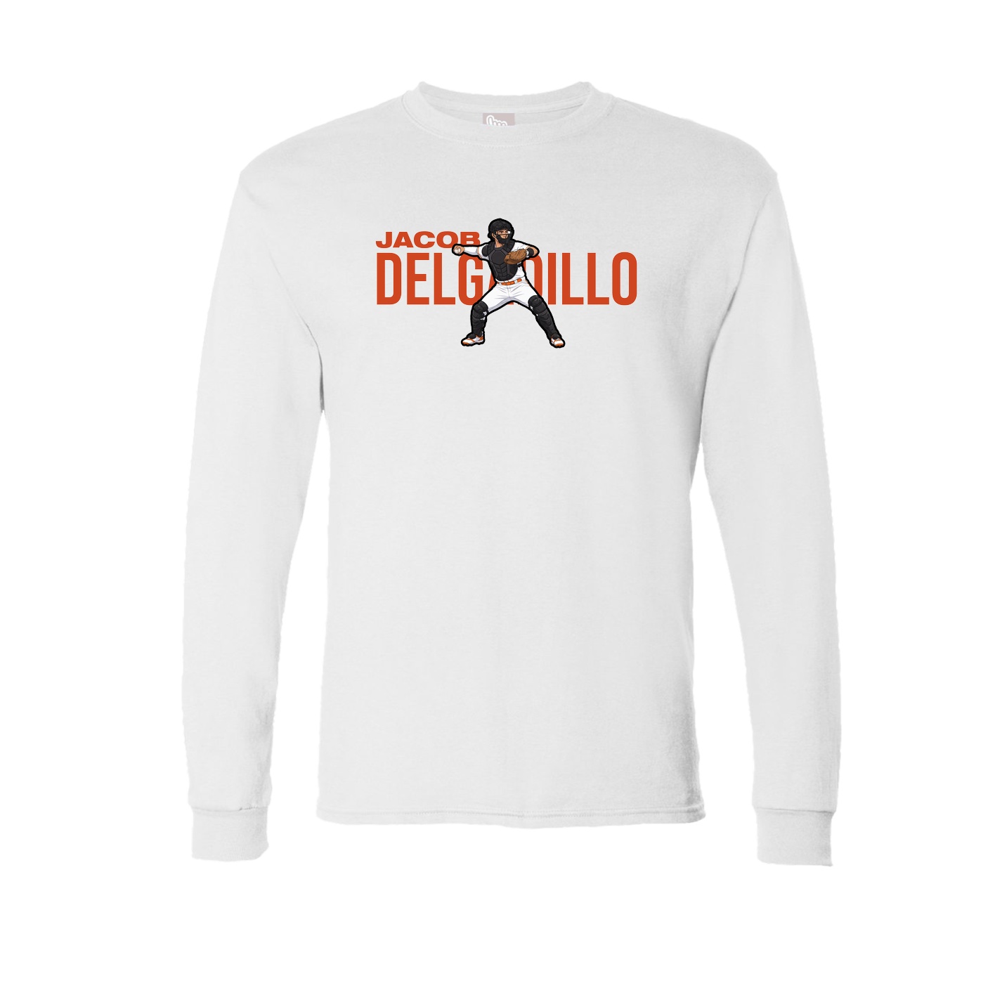 Long Sleeve Tee — Player Name in White
