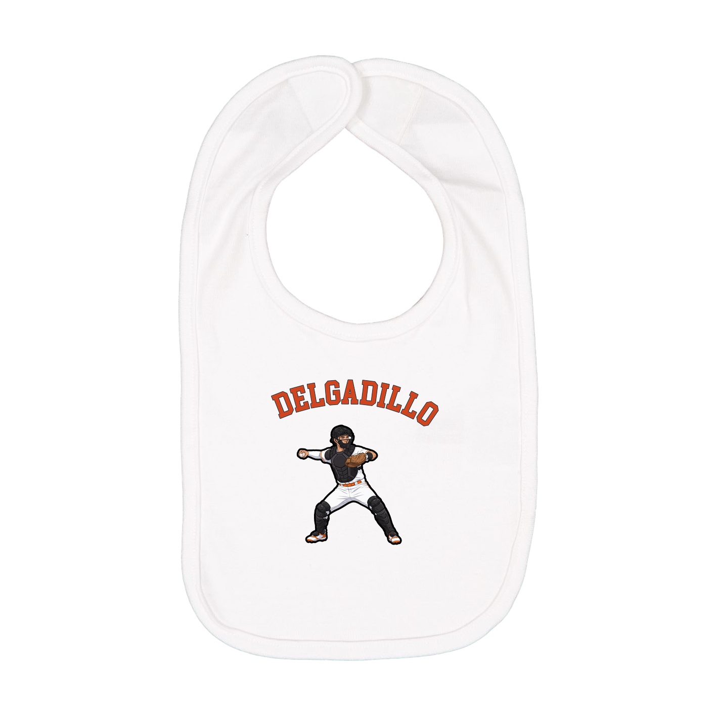 Infant Bib — Shirsey Arch in White