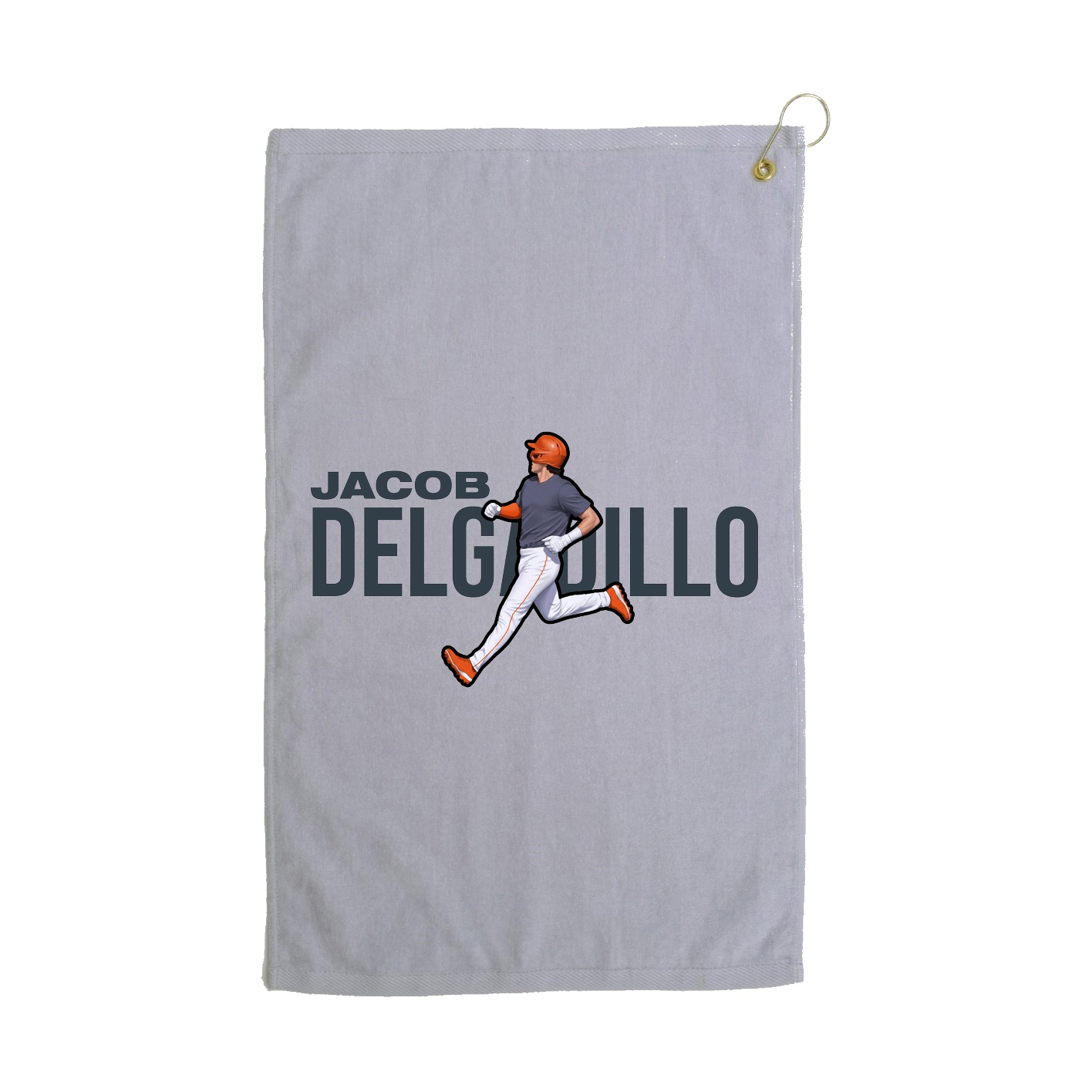 Golf Towel — Player Name in Grey