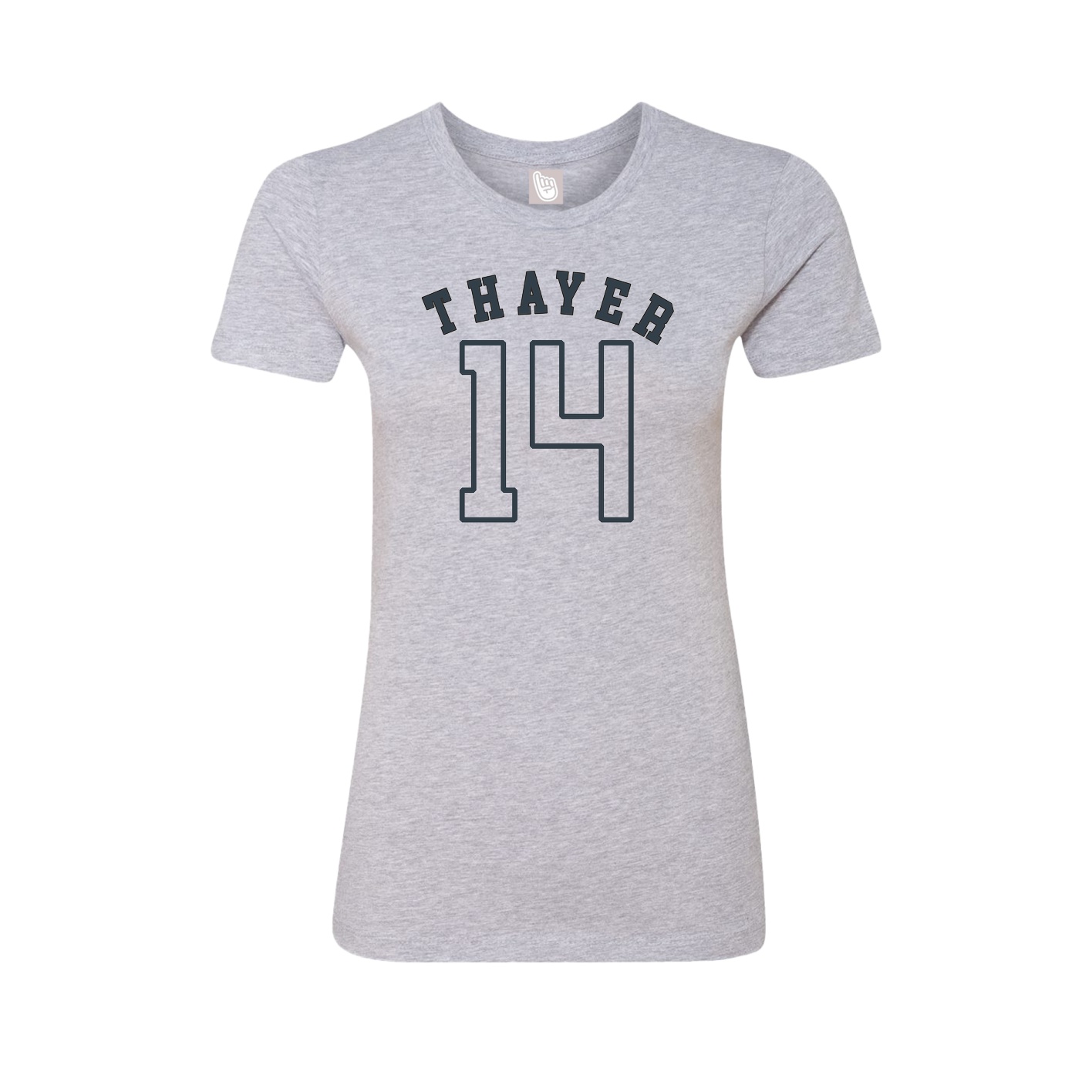 Fitted Women's Tee — Shirsey Arch in Grey