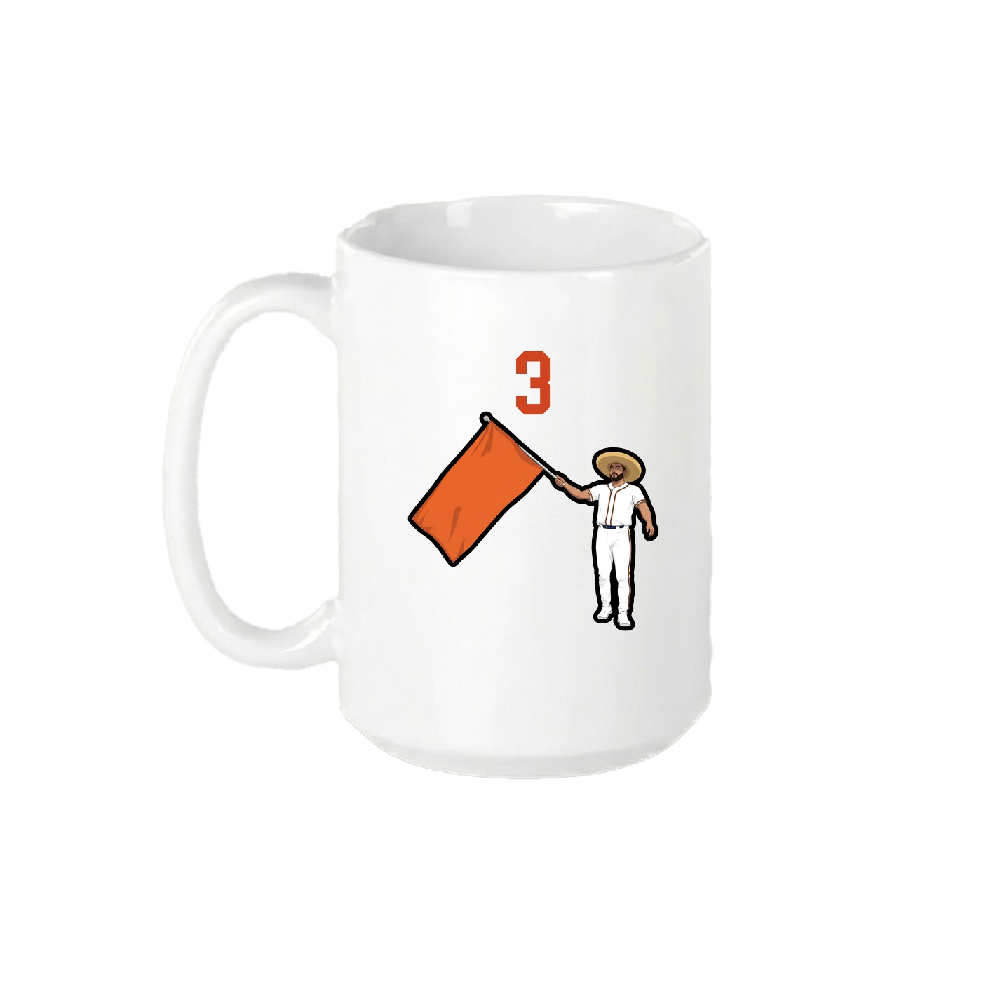 15oz Coffee Mug — Number Top in White