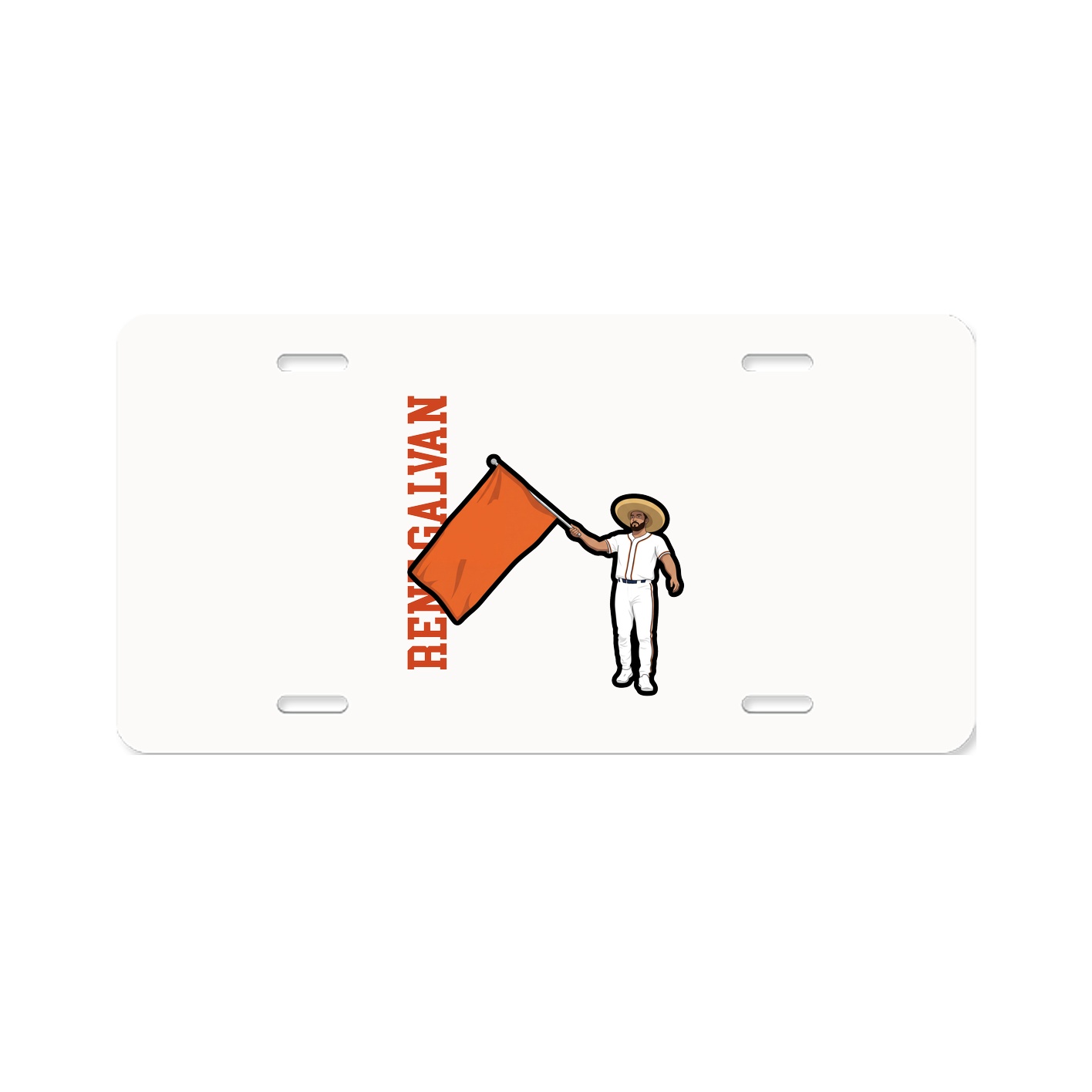License Plate — Name Vertical in Classic