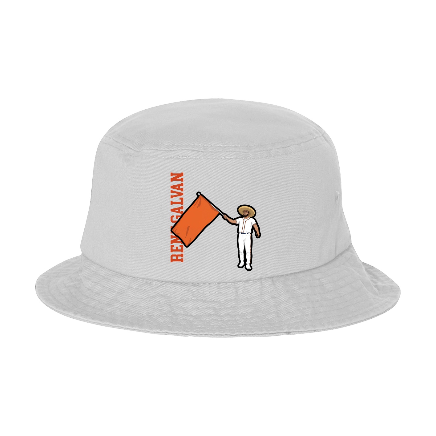 Bucket Cap — Name Vertical in White