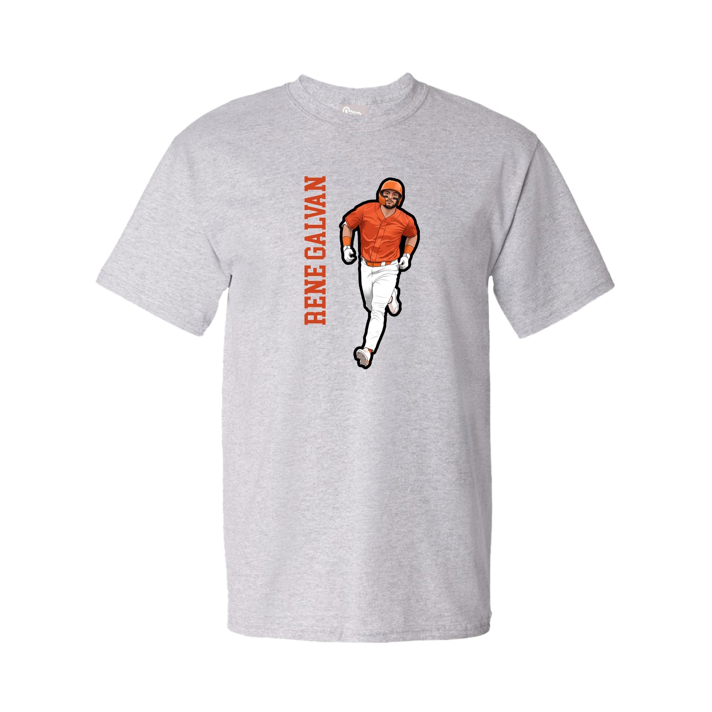 Tee — Name Vertical in Grey