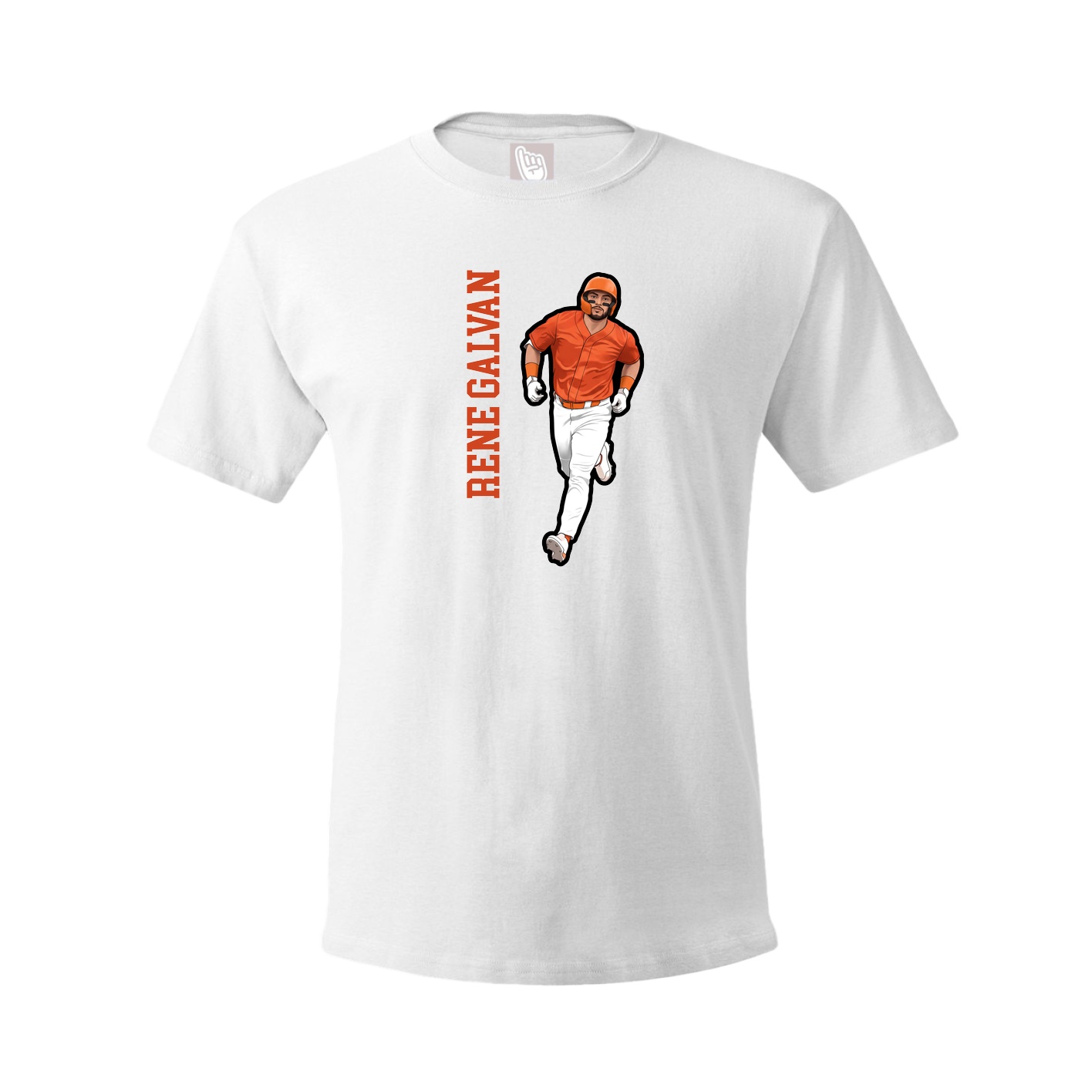 Youth Tee — Name Vertical in White