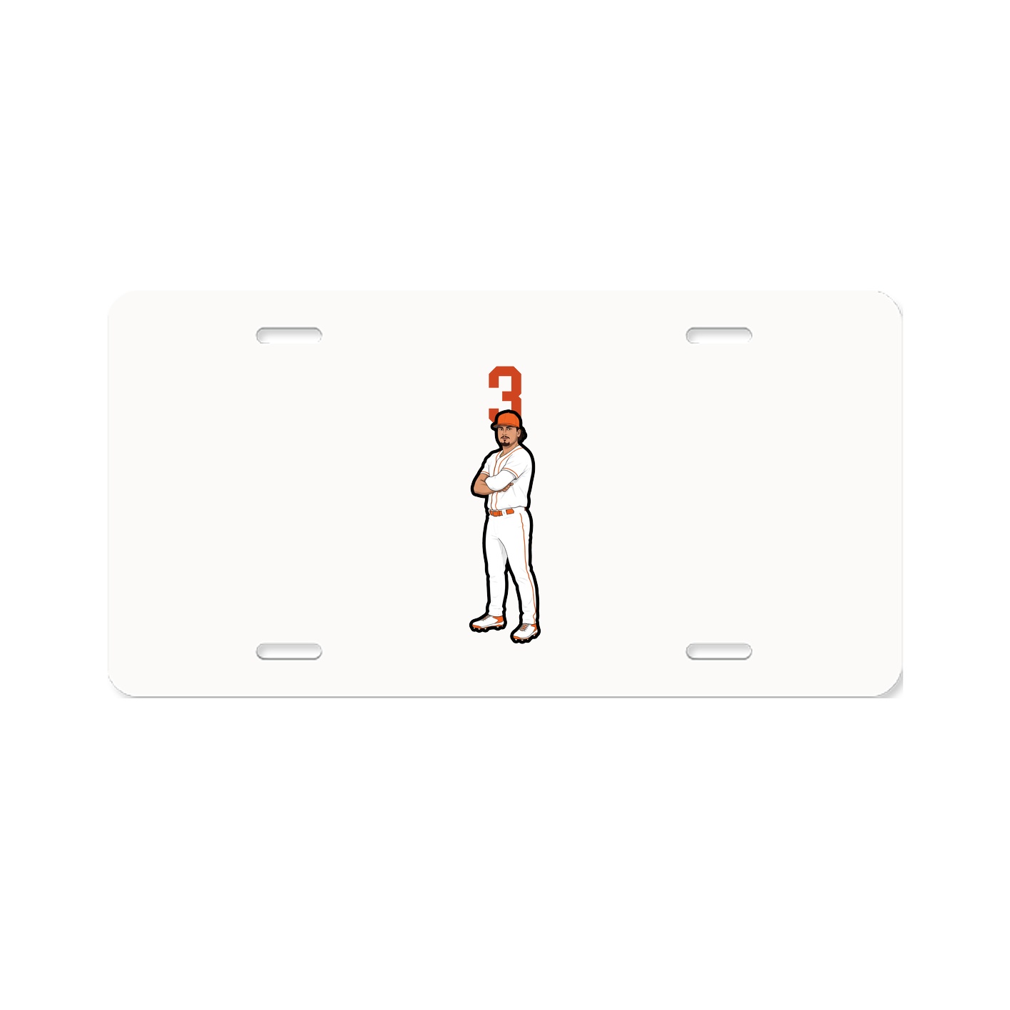 License Plate — Number Top in Classic